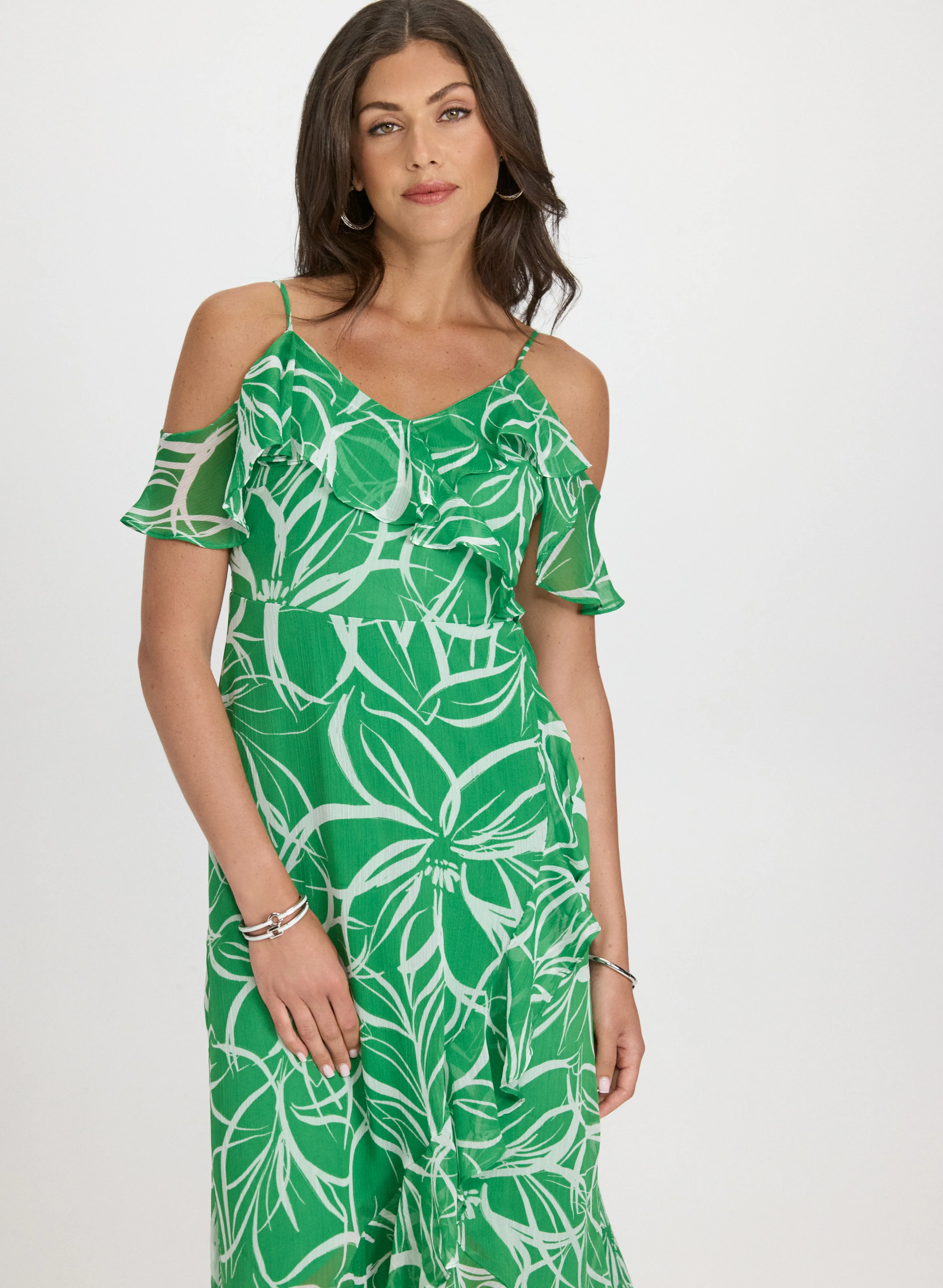 Floral Chiffon Dress - Image 7