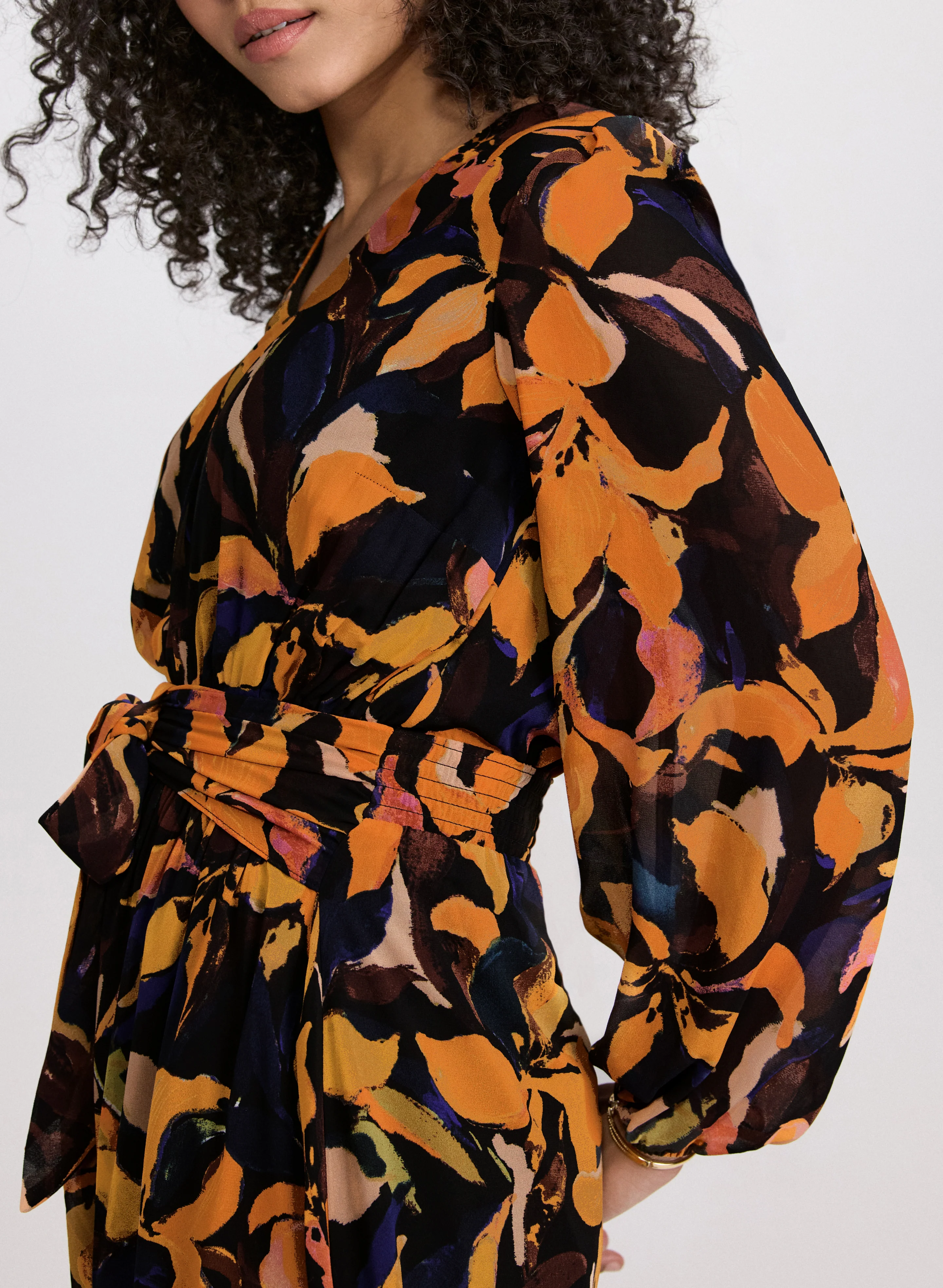 Floral Chiffon Dress - Image 5