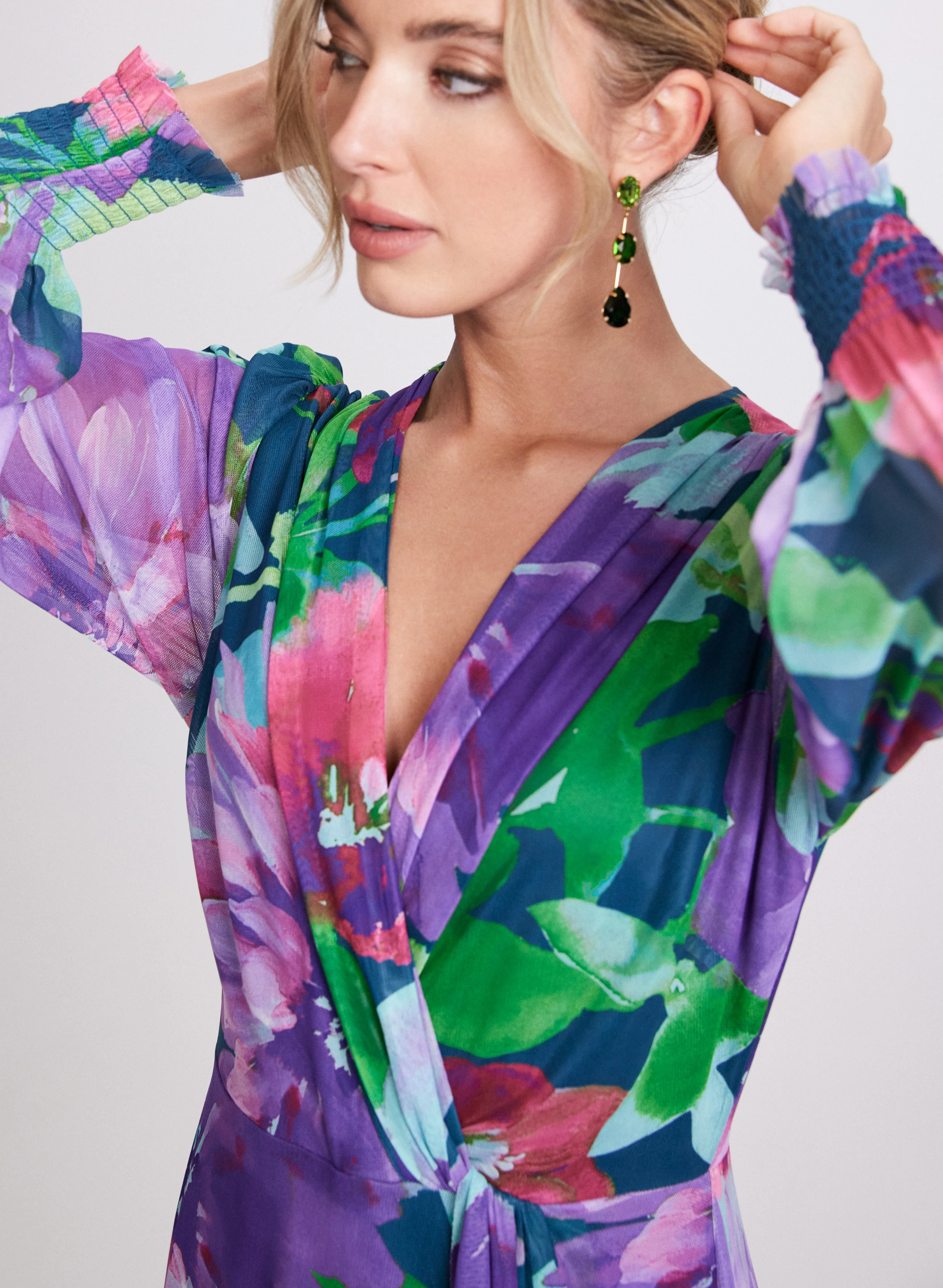 Floral Mesh Dress - Image 5