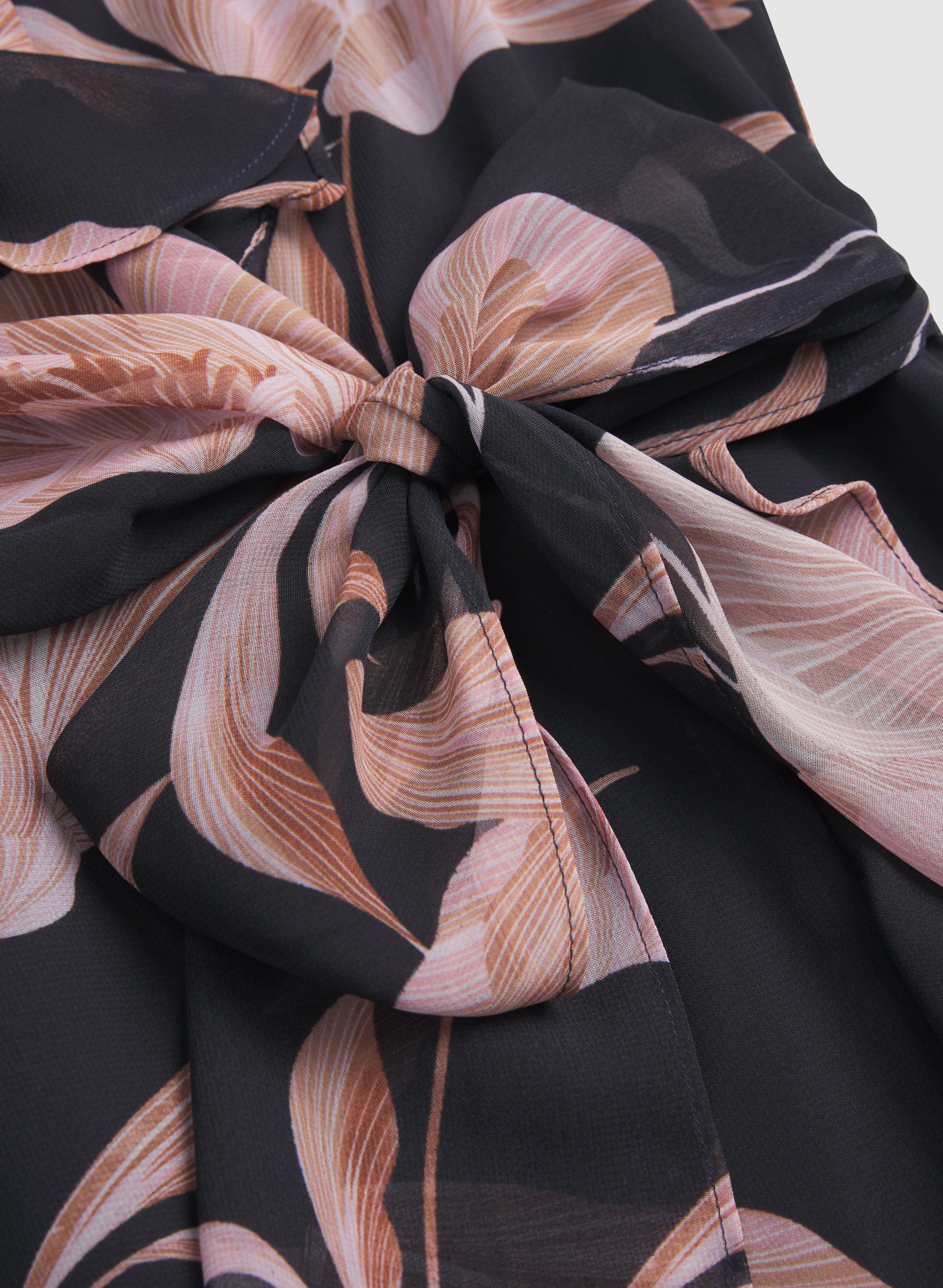 Floral Chiffon Midi Dress - Image 7