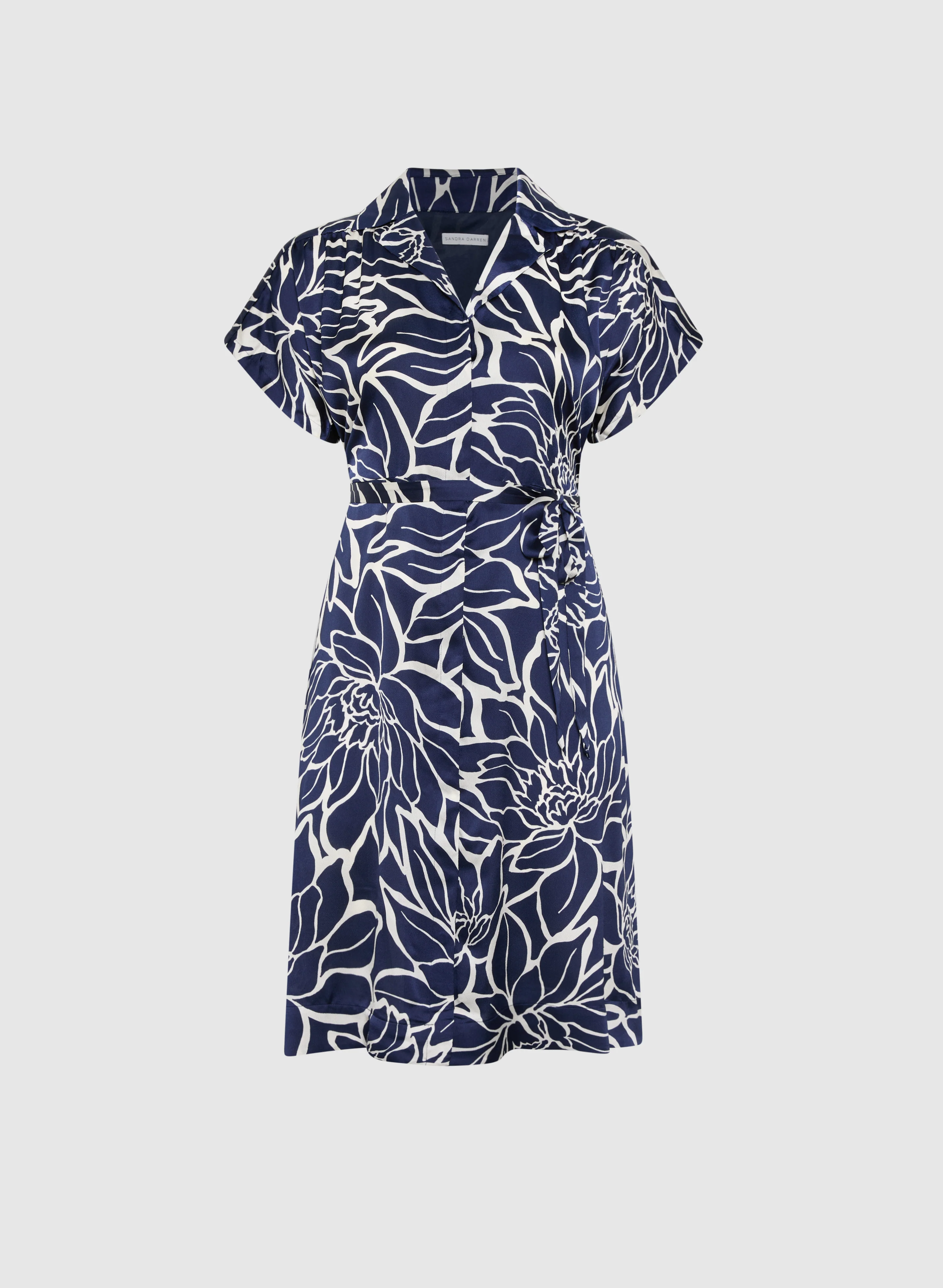 Floral Collar Day Dress - Image 6