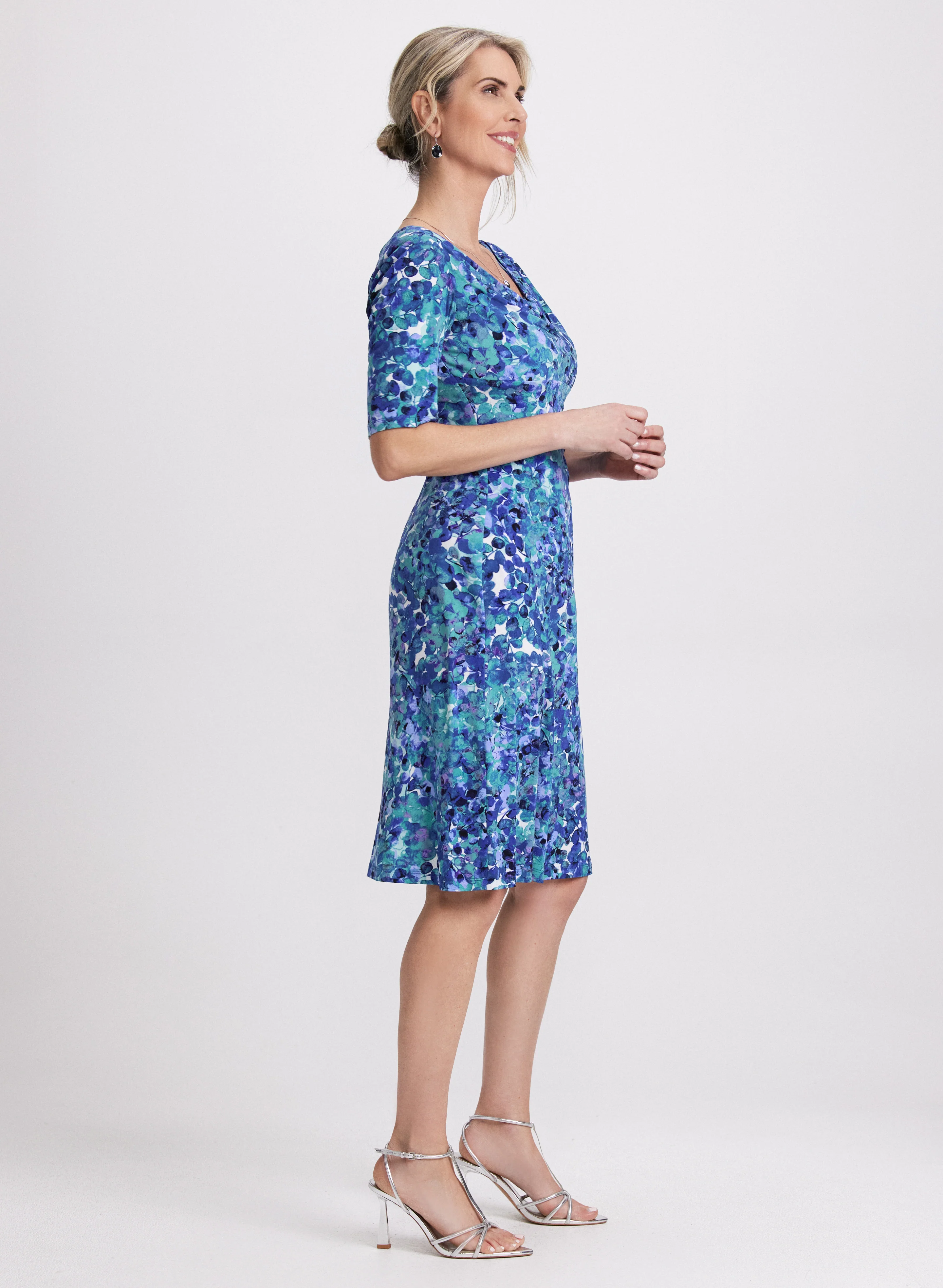 Floral Cowl Neck Dress - Image 2