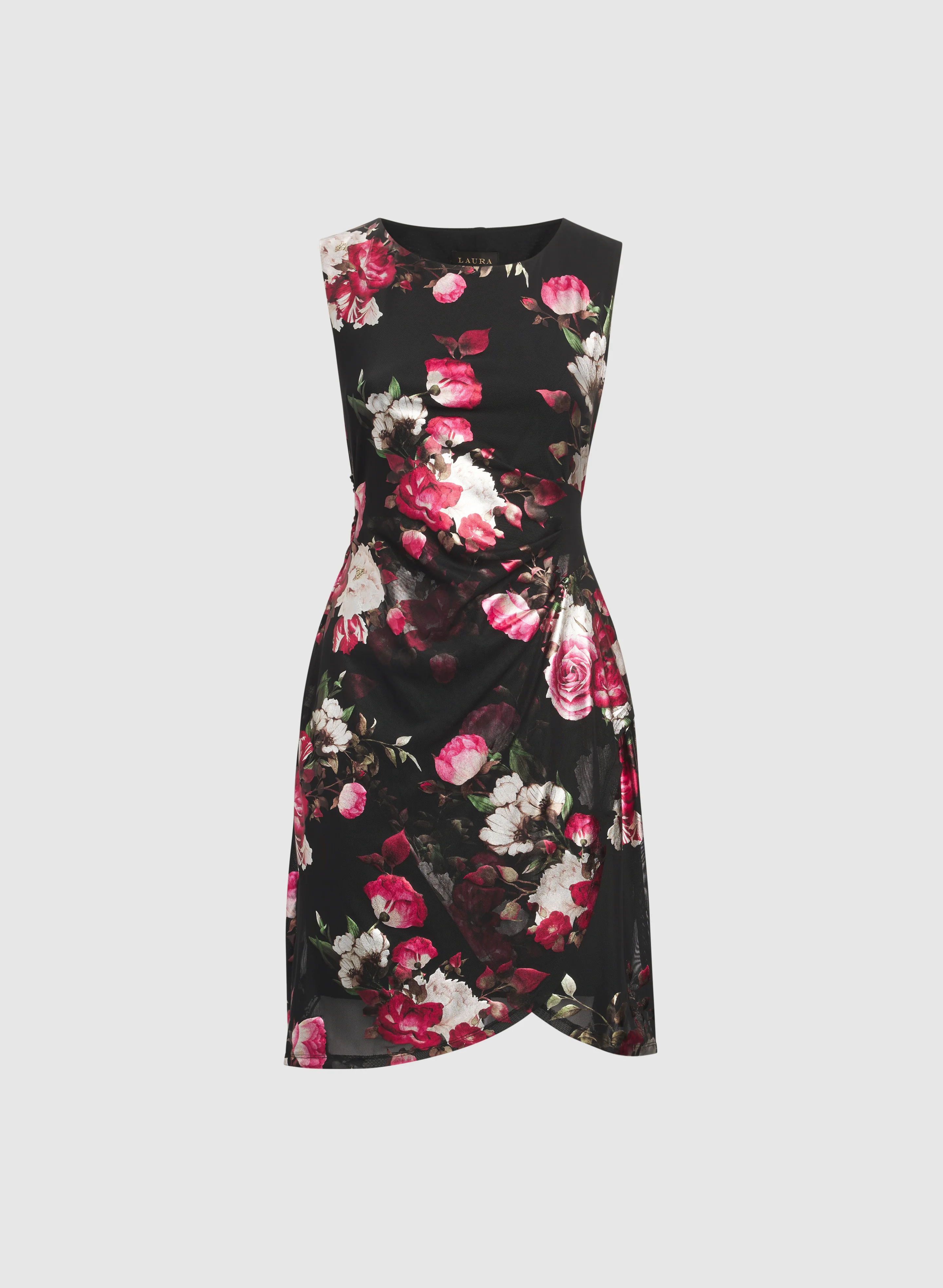 Floral Draped Dress - Image 5