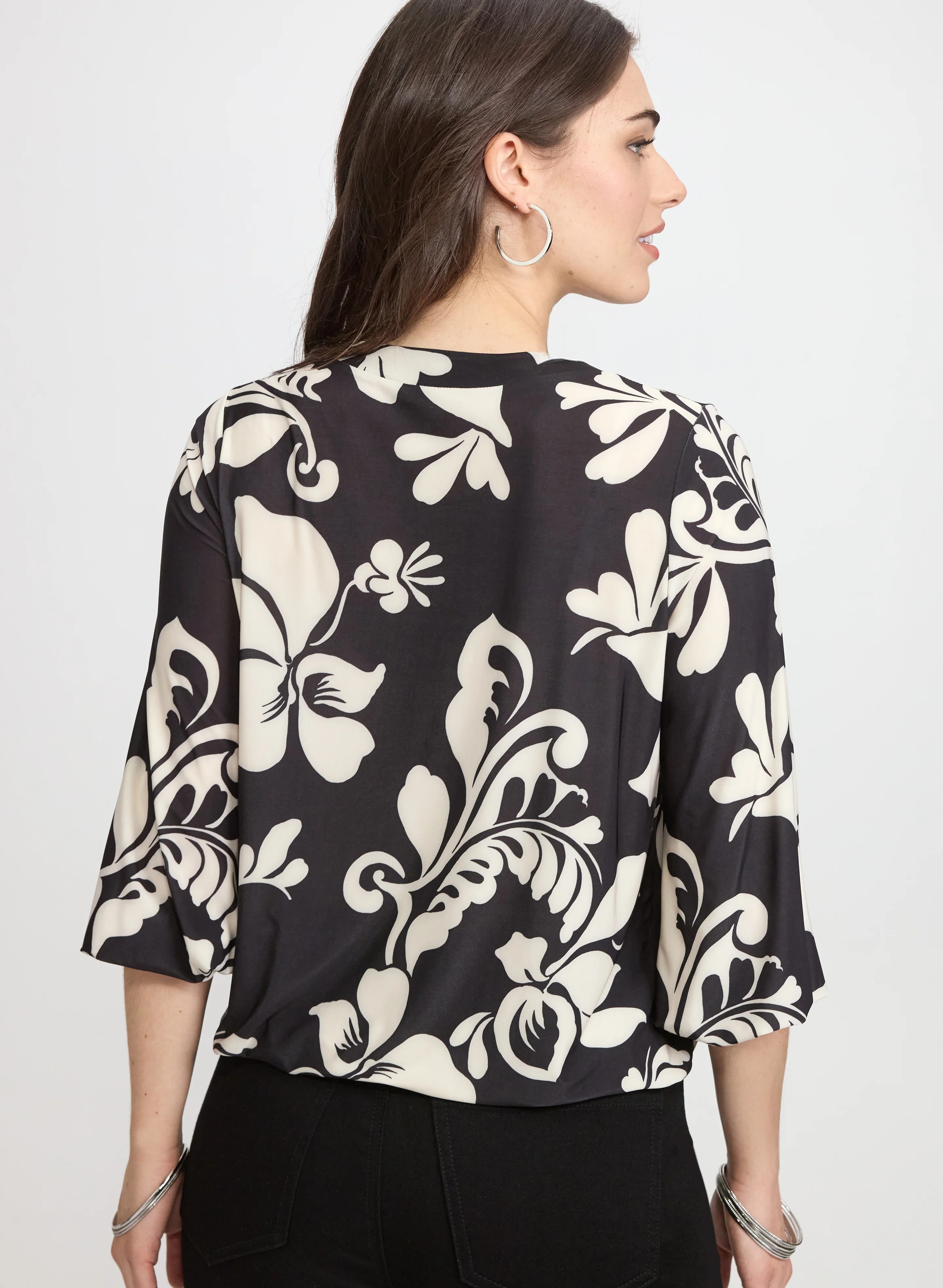 Floral Drawstring Top - Image 4