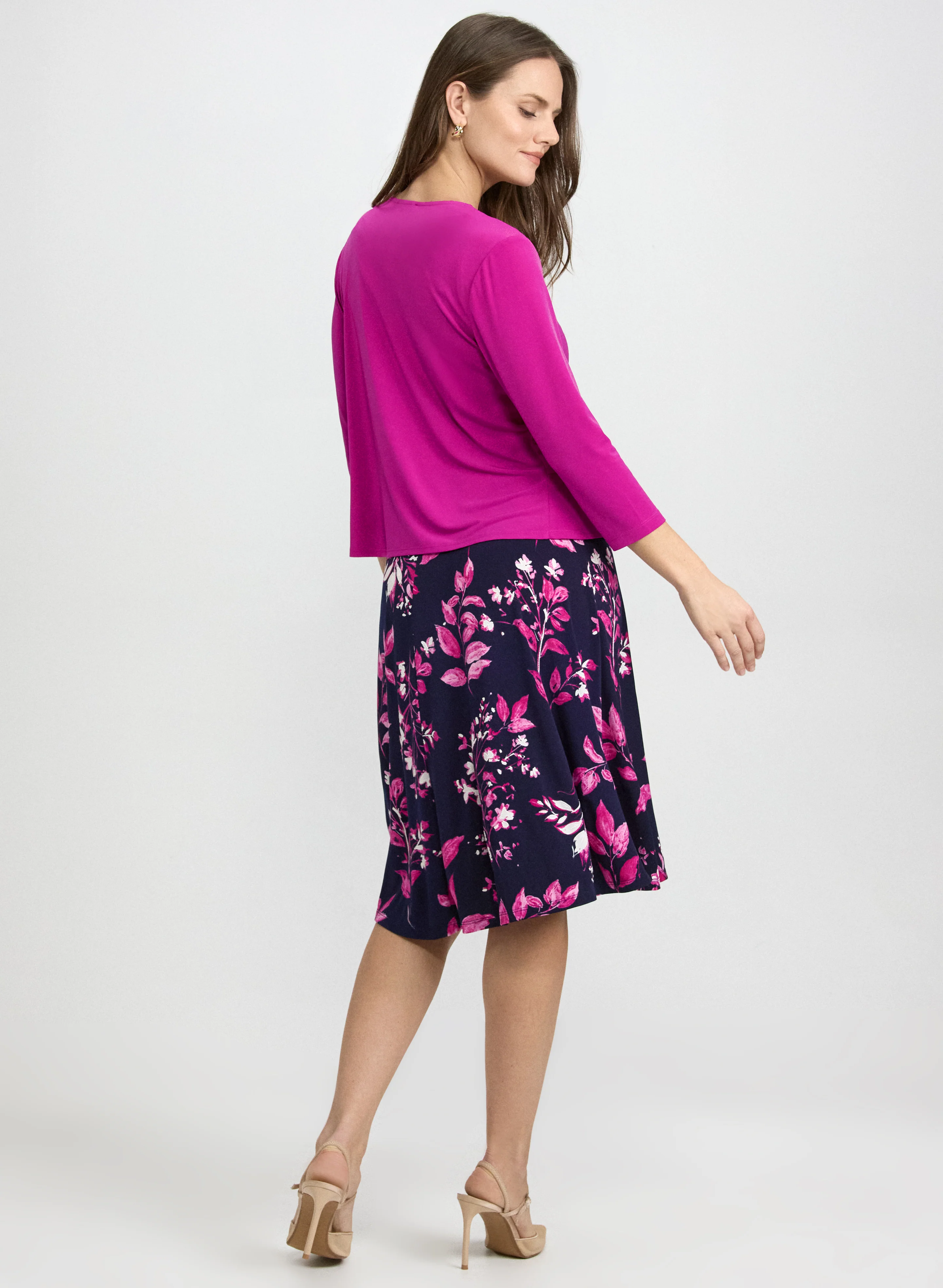 Floral Dress & Sweater Set - Image 4