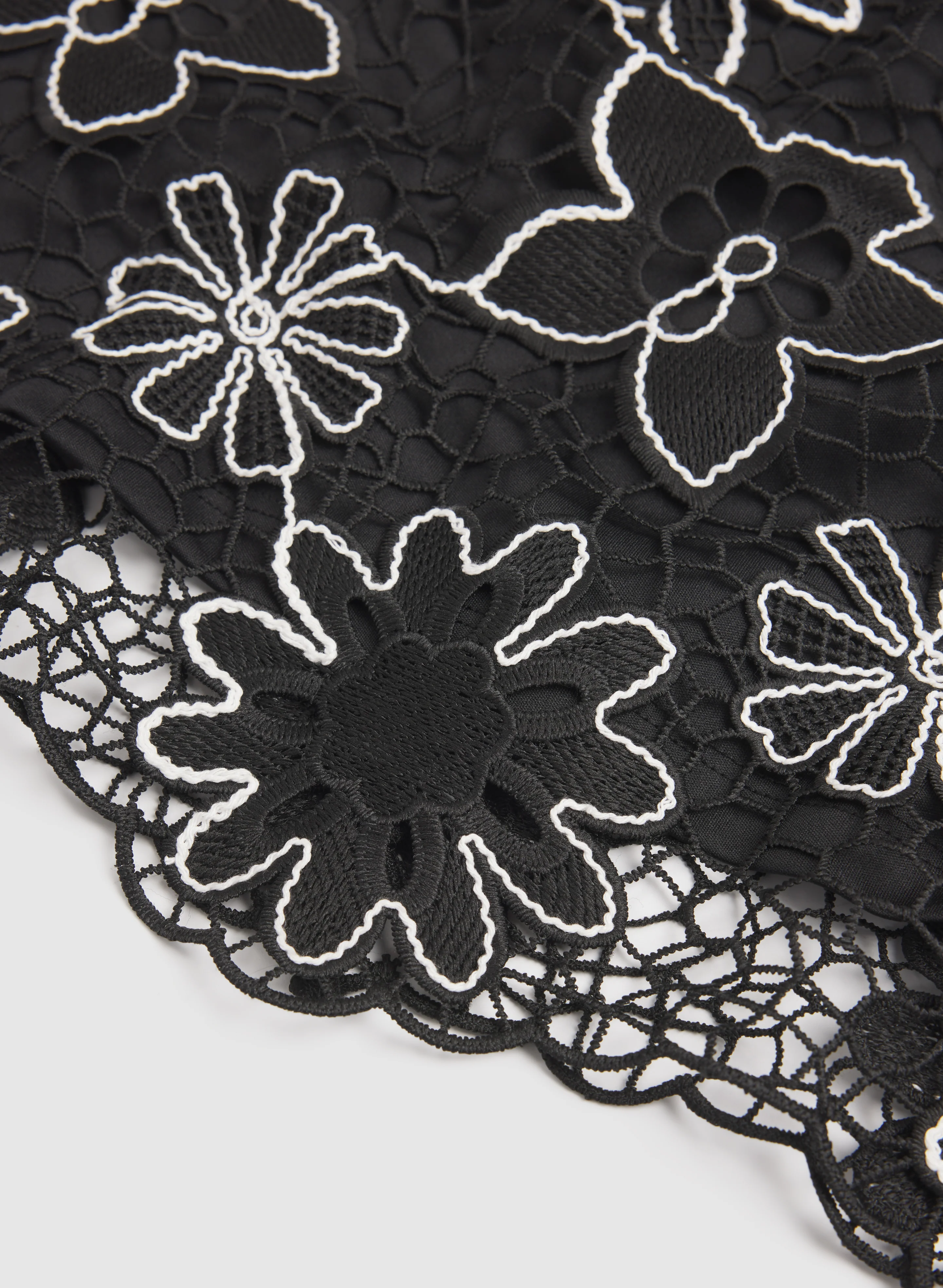 Floral Embroidered Crochet Dress - Image 7