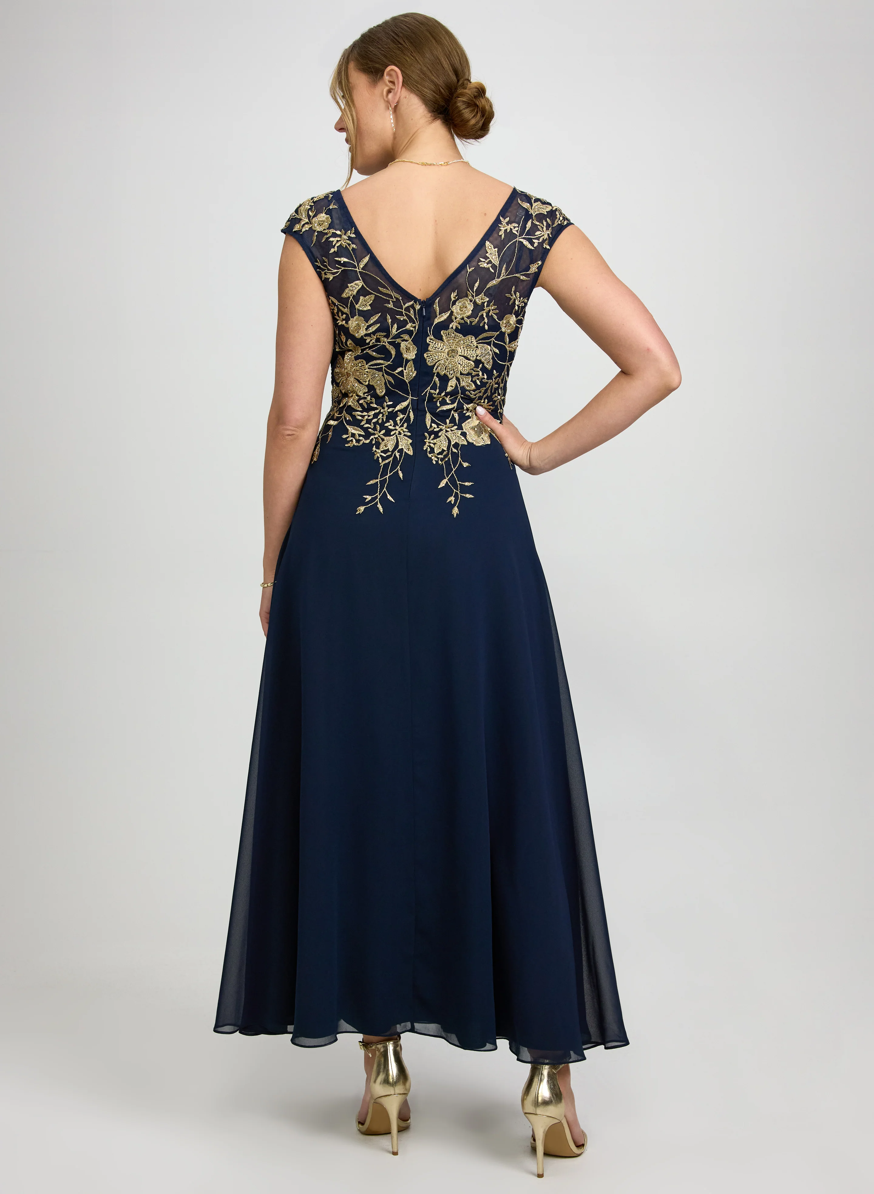 Floral Embroidered Dress - Image 4
