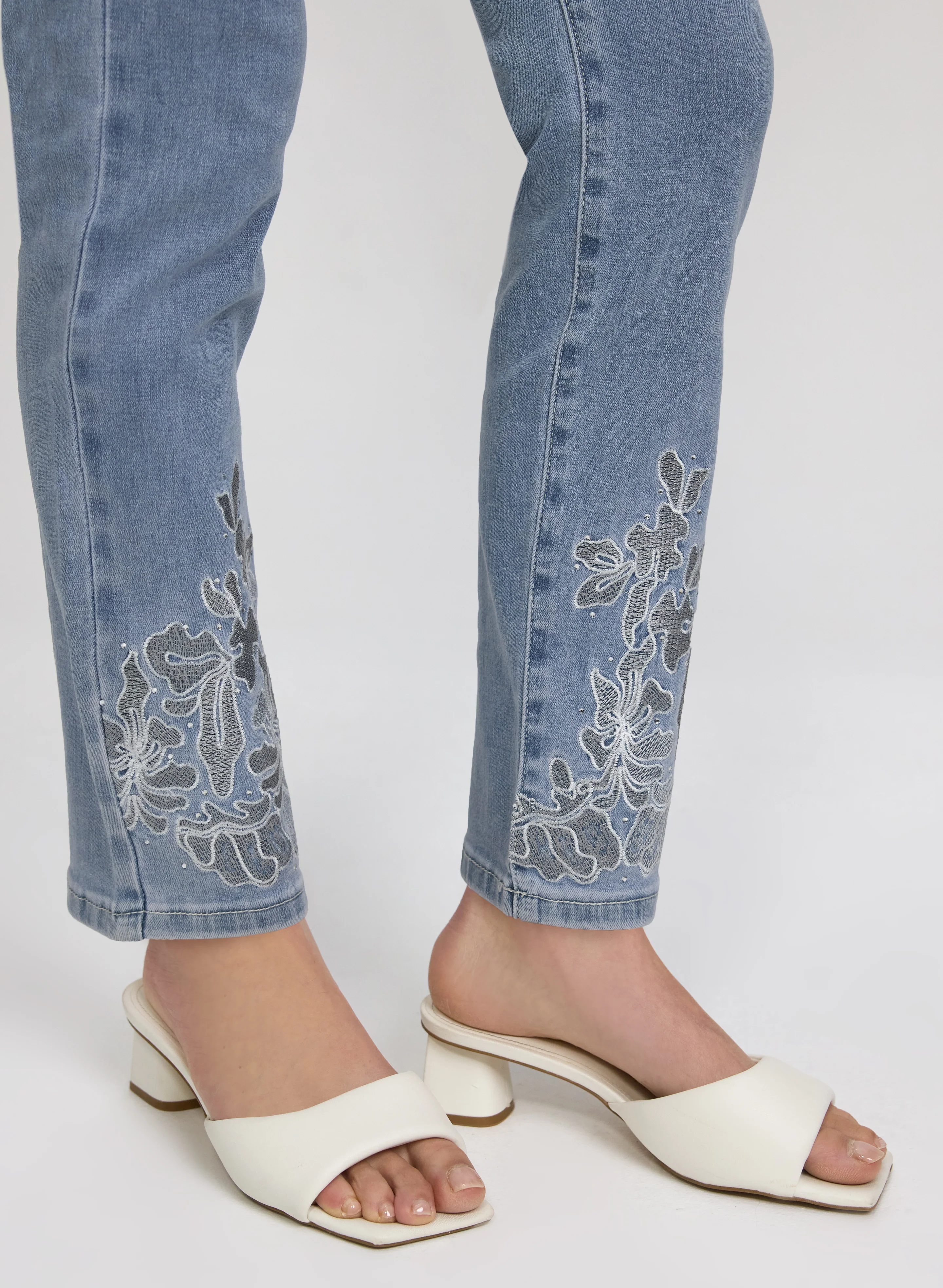 Floral Embroidered Jeans - Image 2