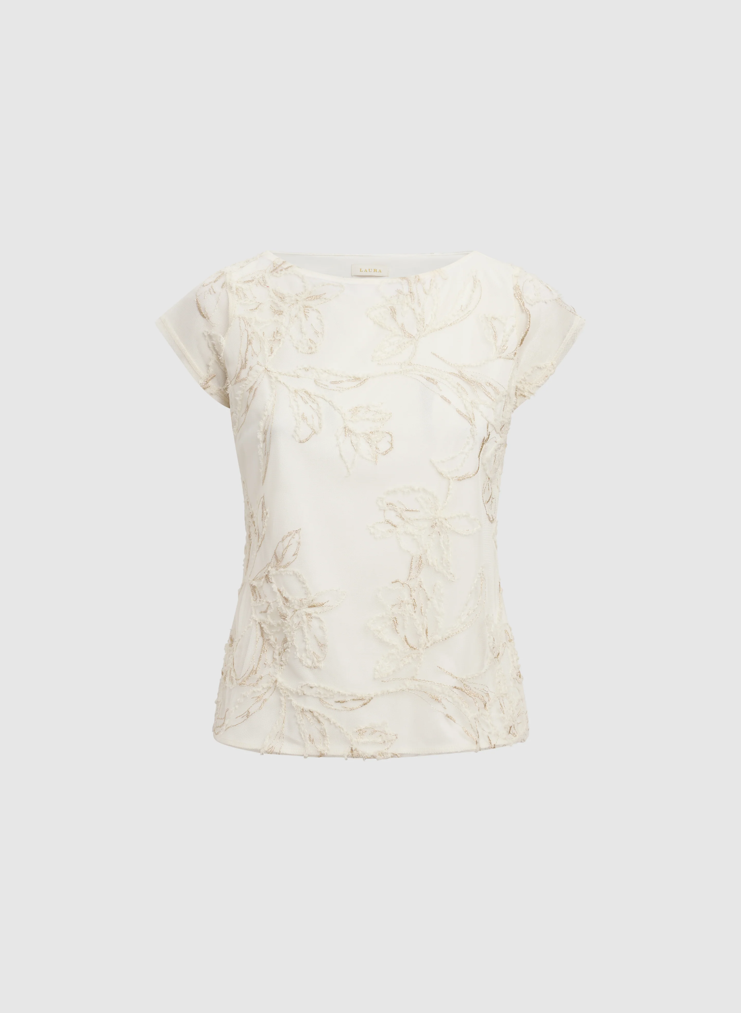 Floral Embroidered Mesh Top - Image 6