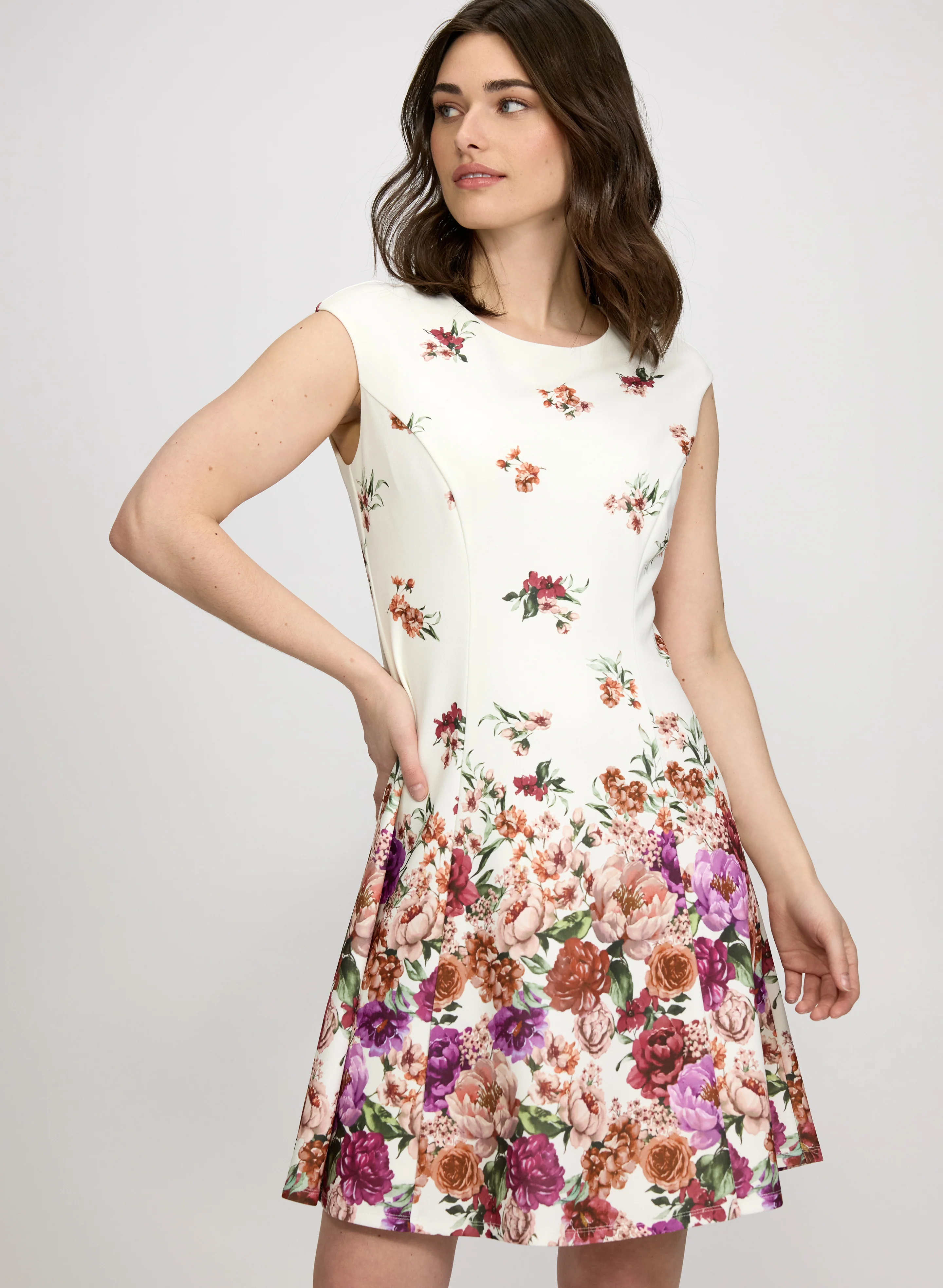 Floral Fit & Flare Dress - Image 4