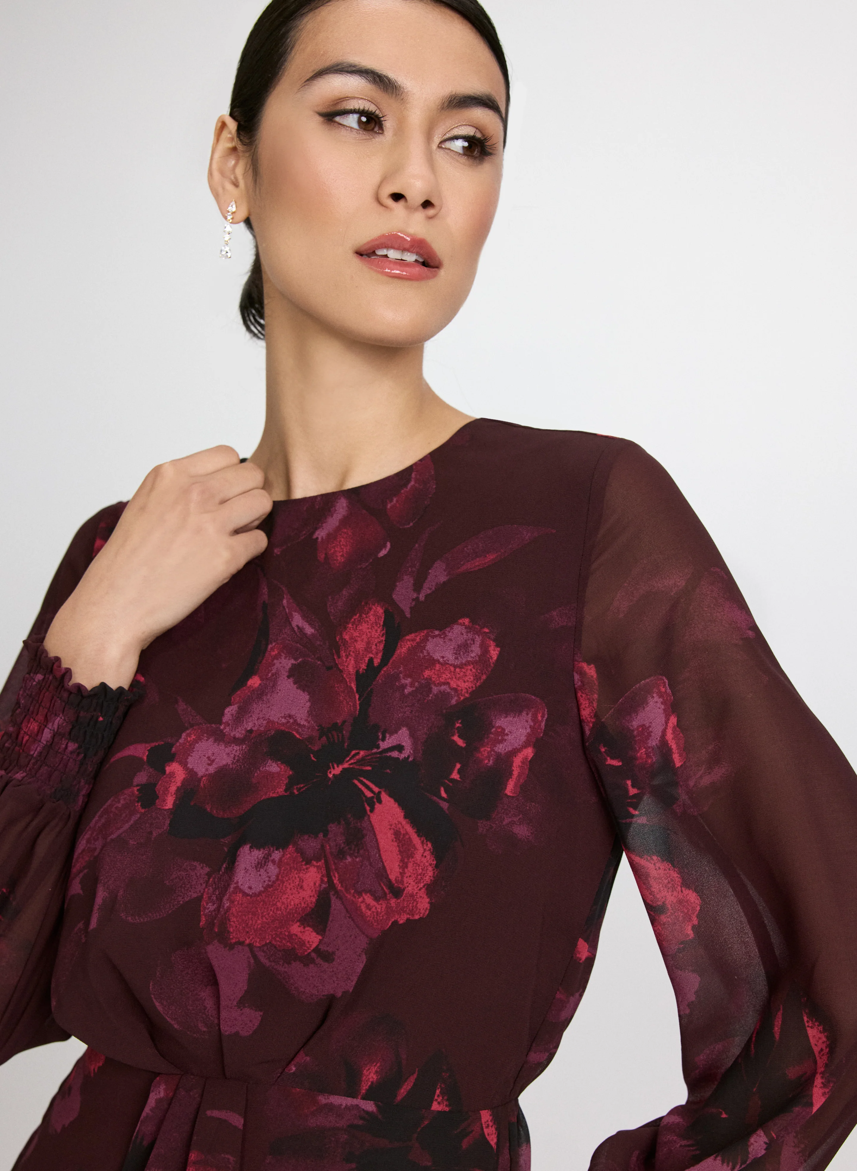 Floral Flounce Front Dress - Image 5