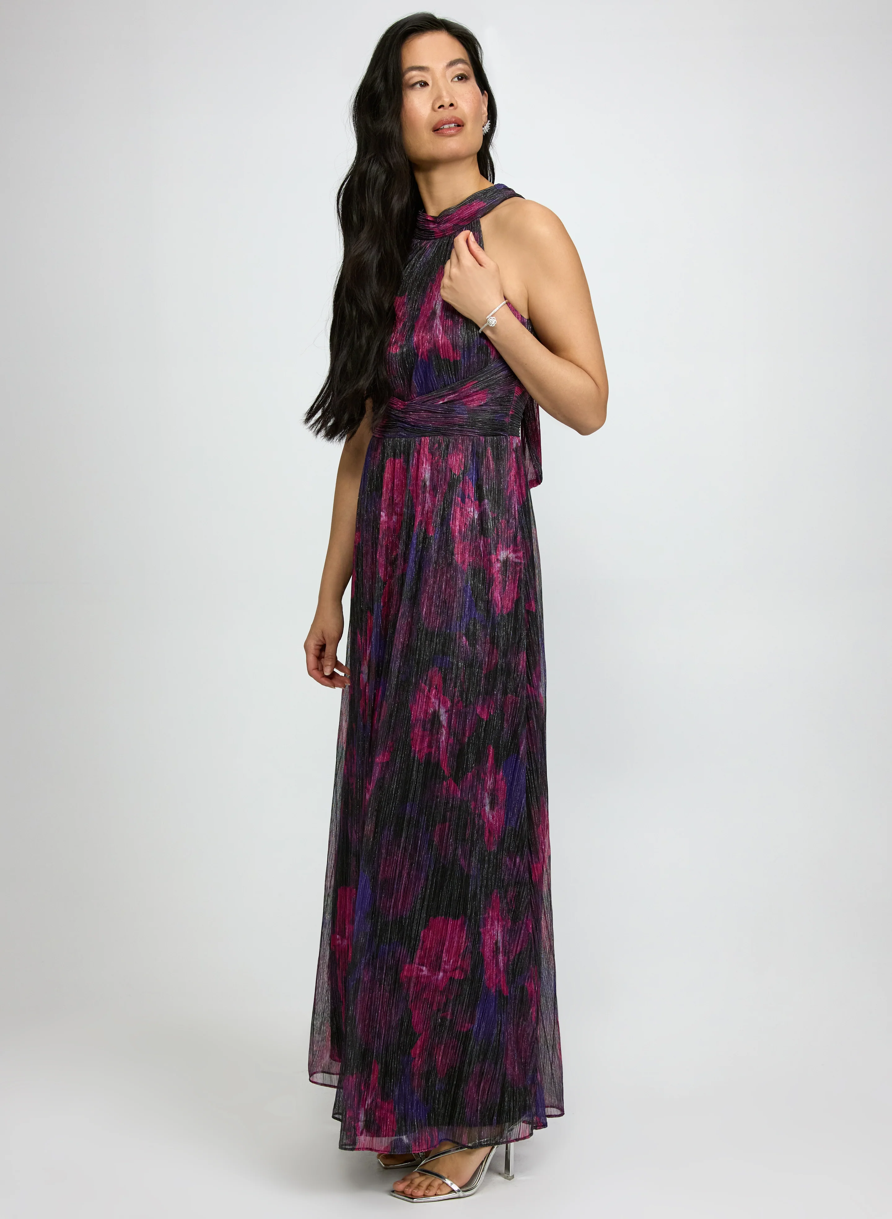 Floral Halter Neck Dress - Image 2