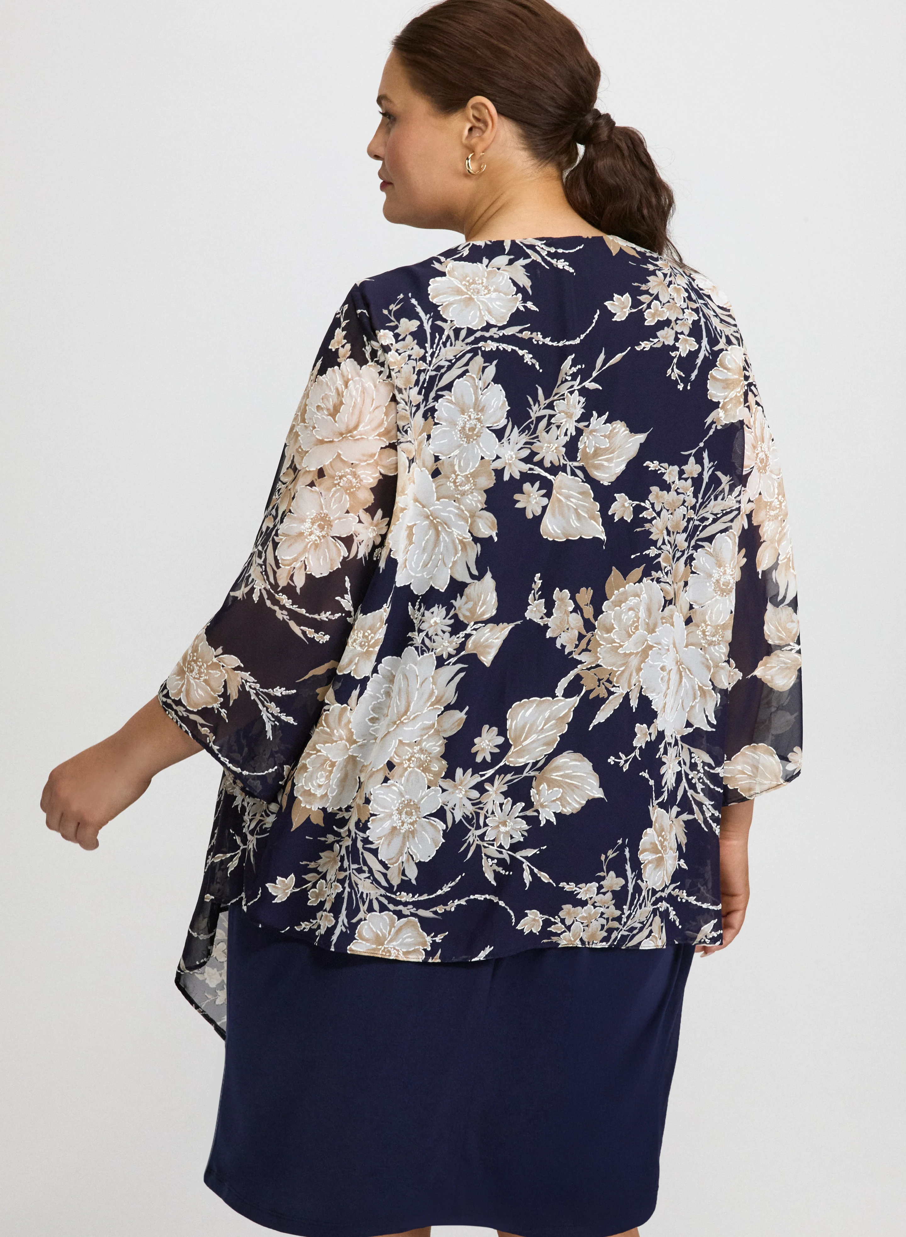Floral Jacket & Jersey Dress - Image 4