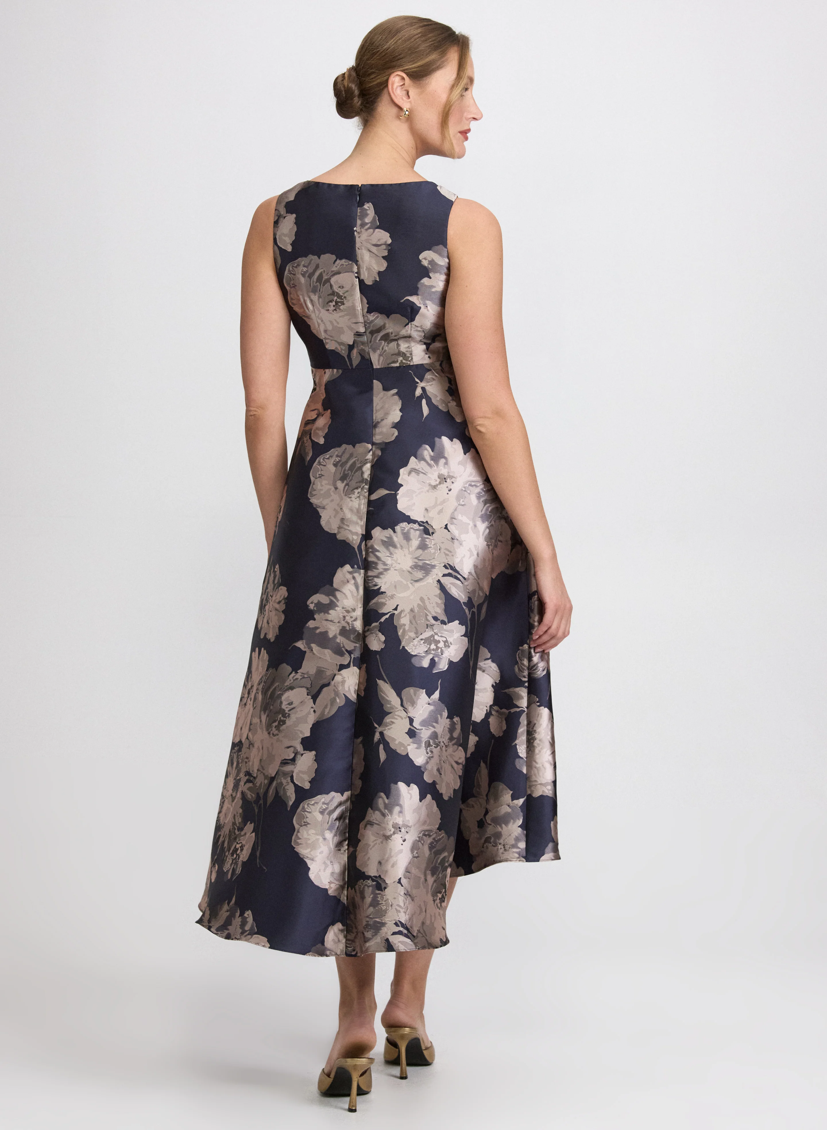 Floral Jacquard Dress - Image 4