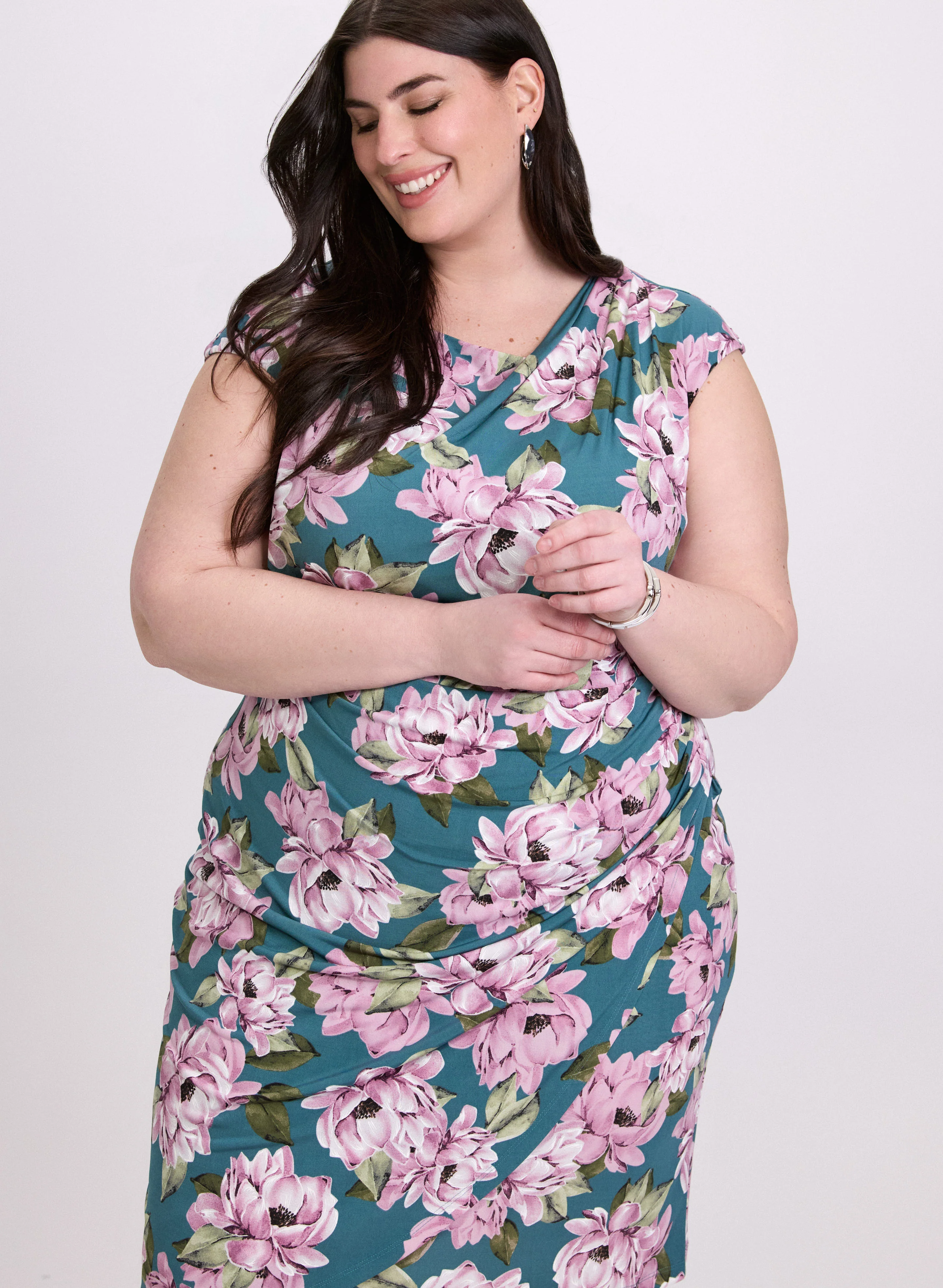 Floral Jersey Dress - Image 4