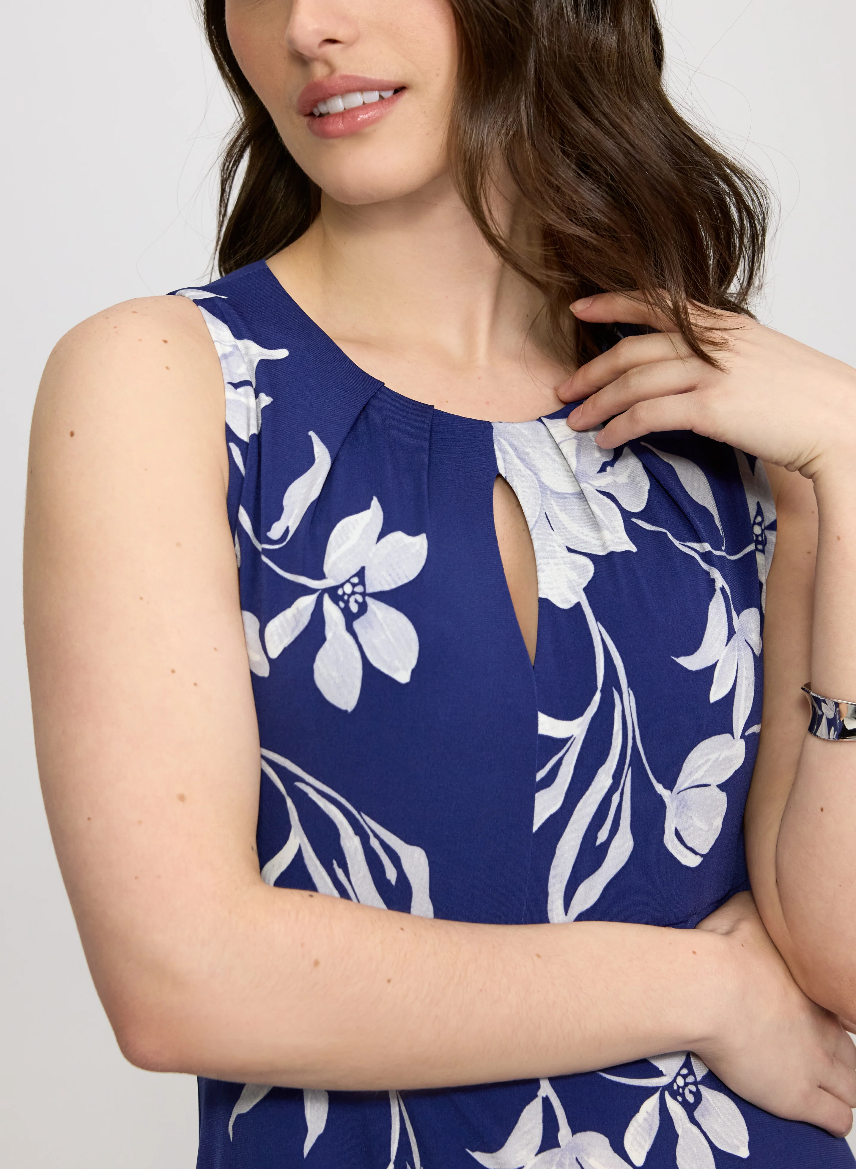 Floral Jersey Midi Dress - Image 3