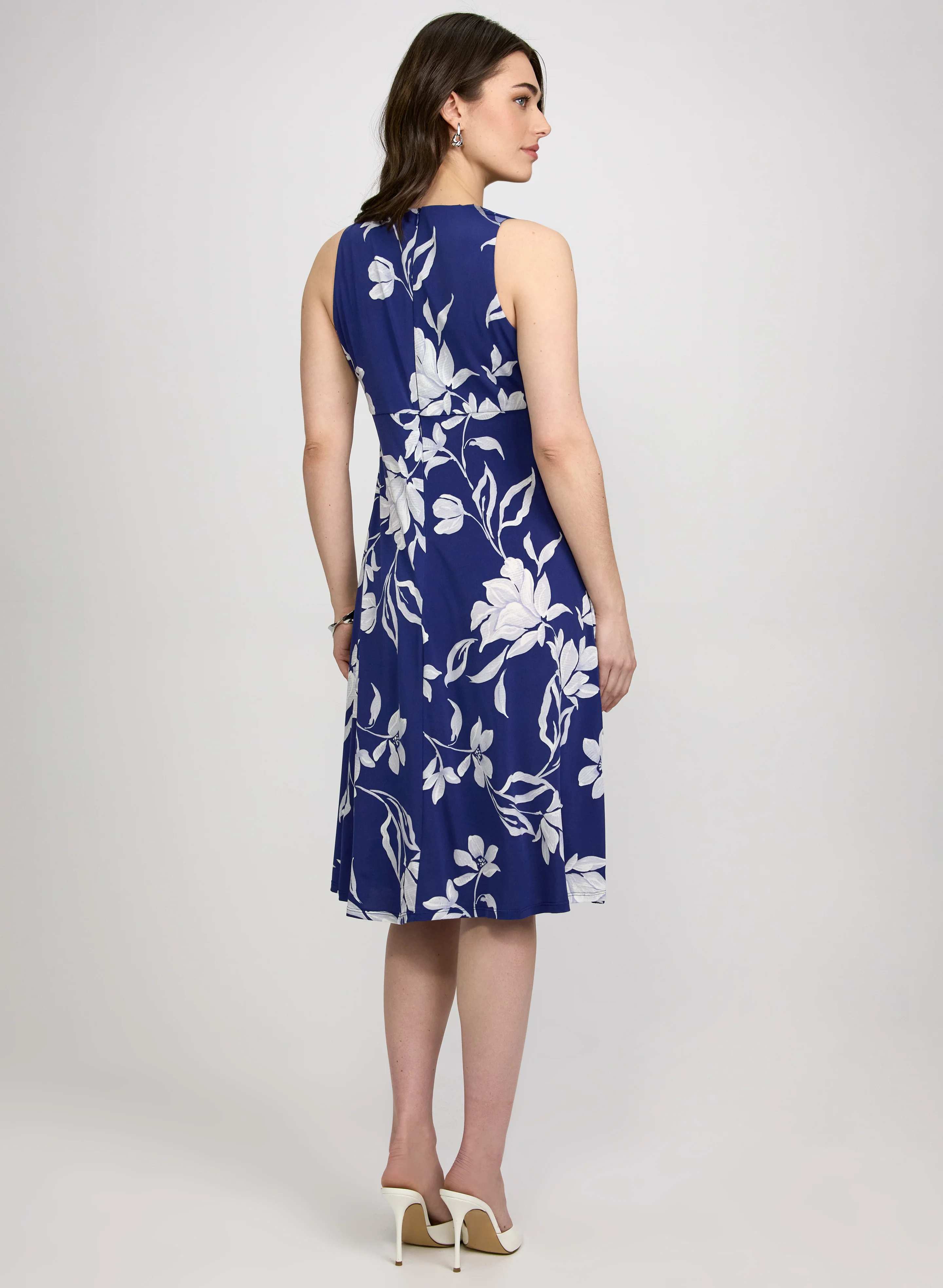 Floral Jersey Midi Dress - Image 4