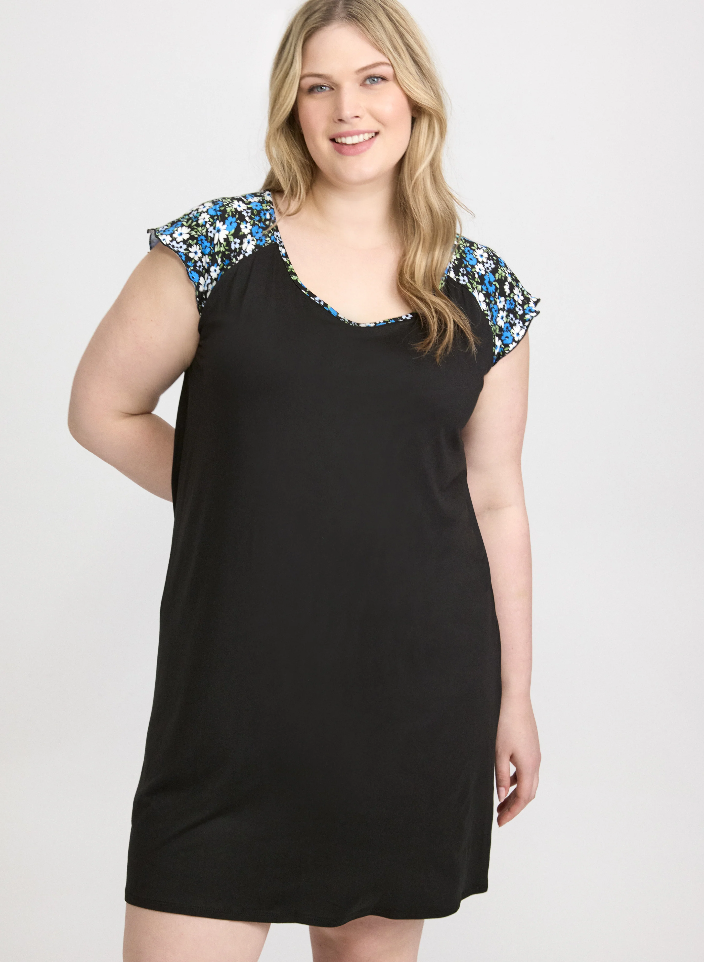 Floral Jersey Night Dress - Image 4