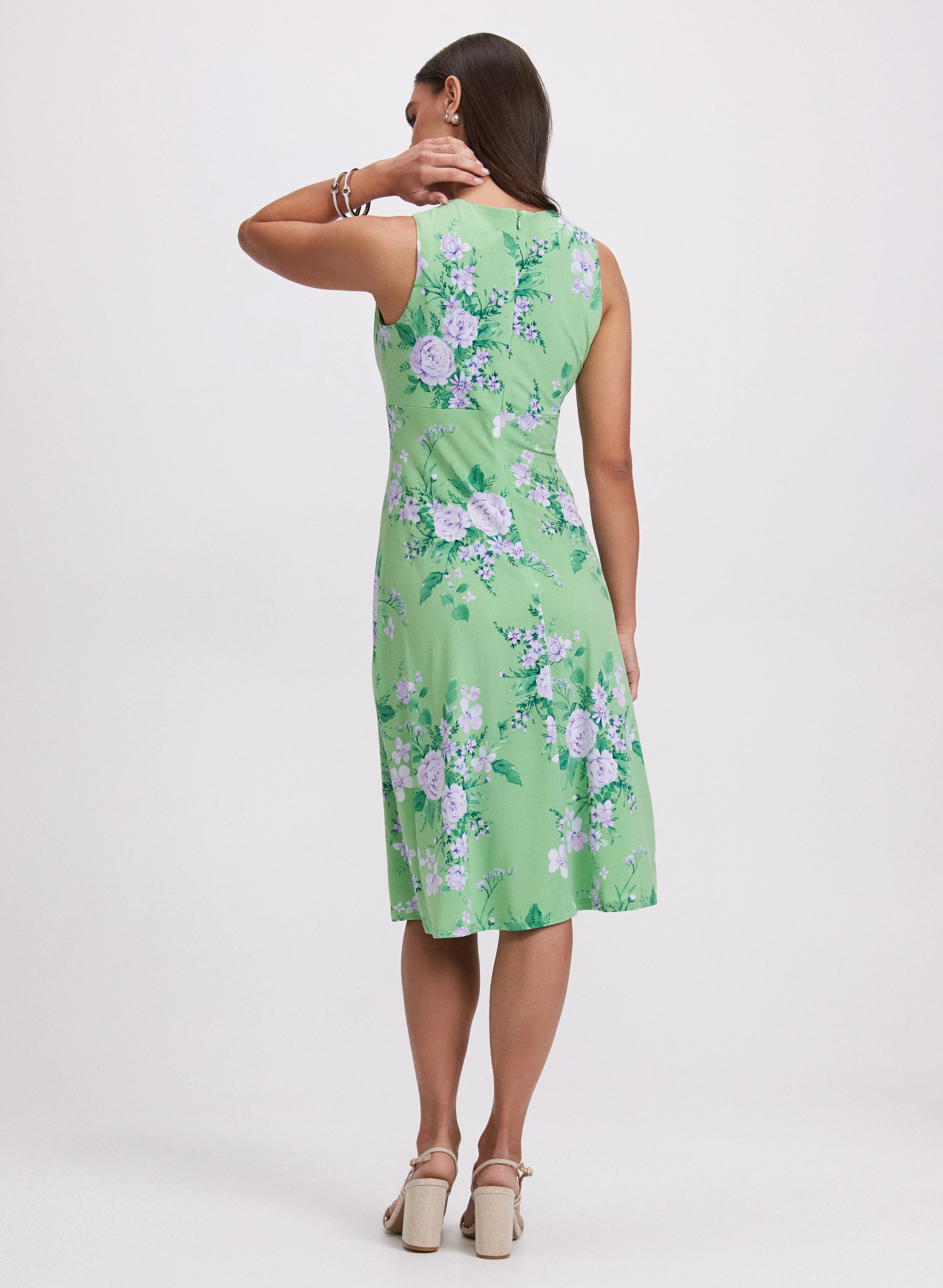 Floral Keyhole Dress - Image 4