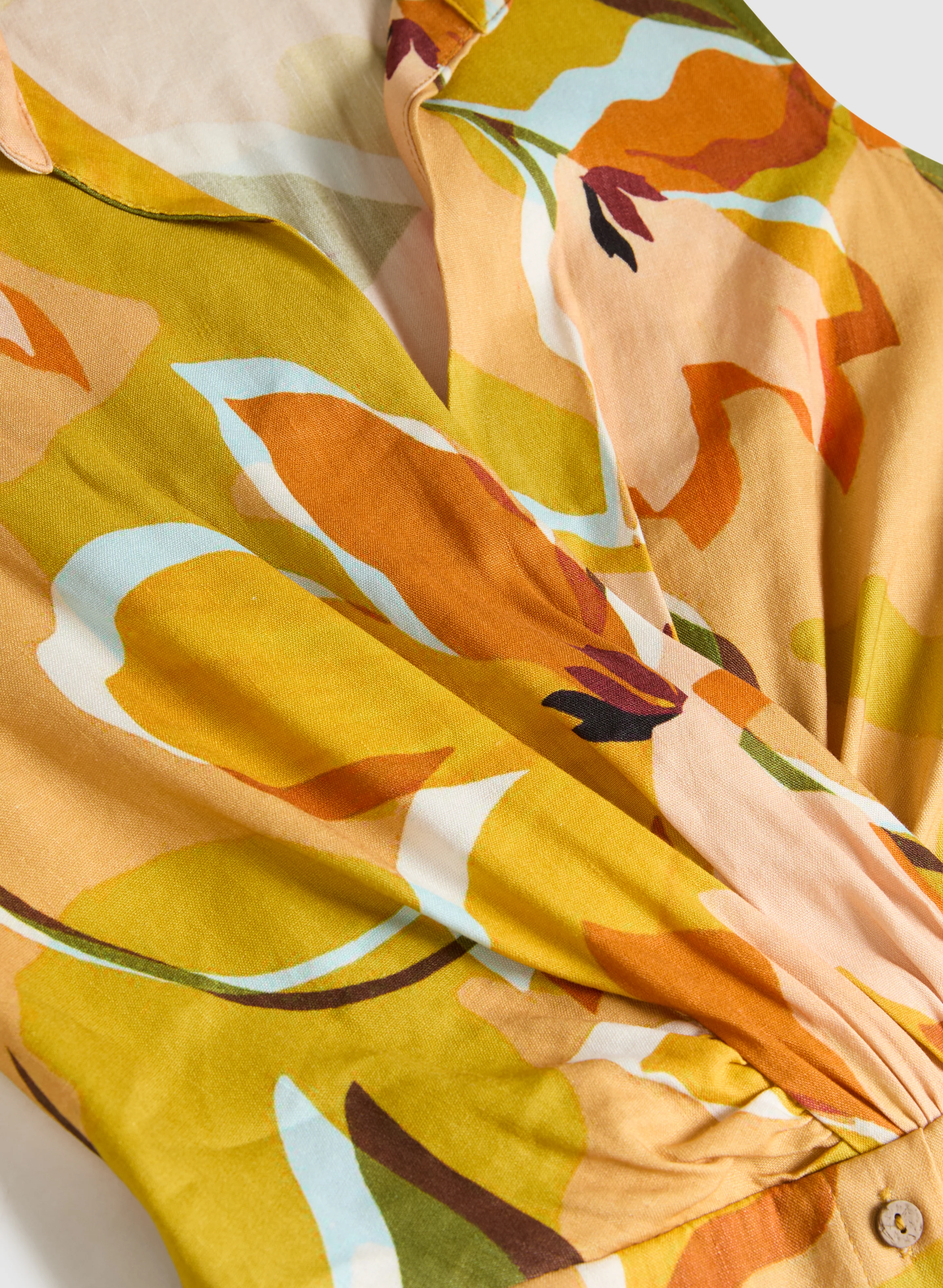 Floral Linen-Blend Dress - Image 6
