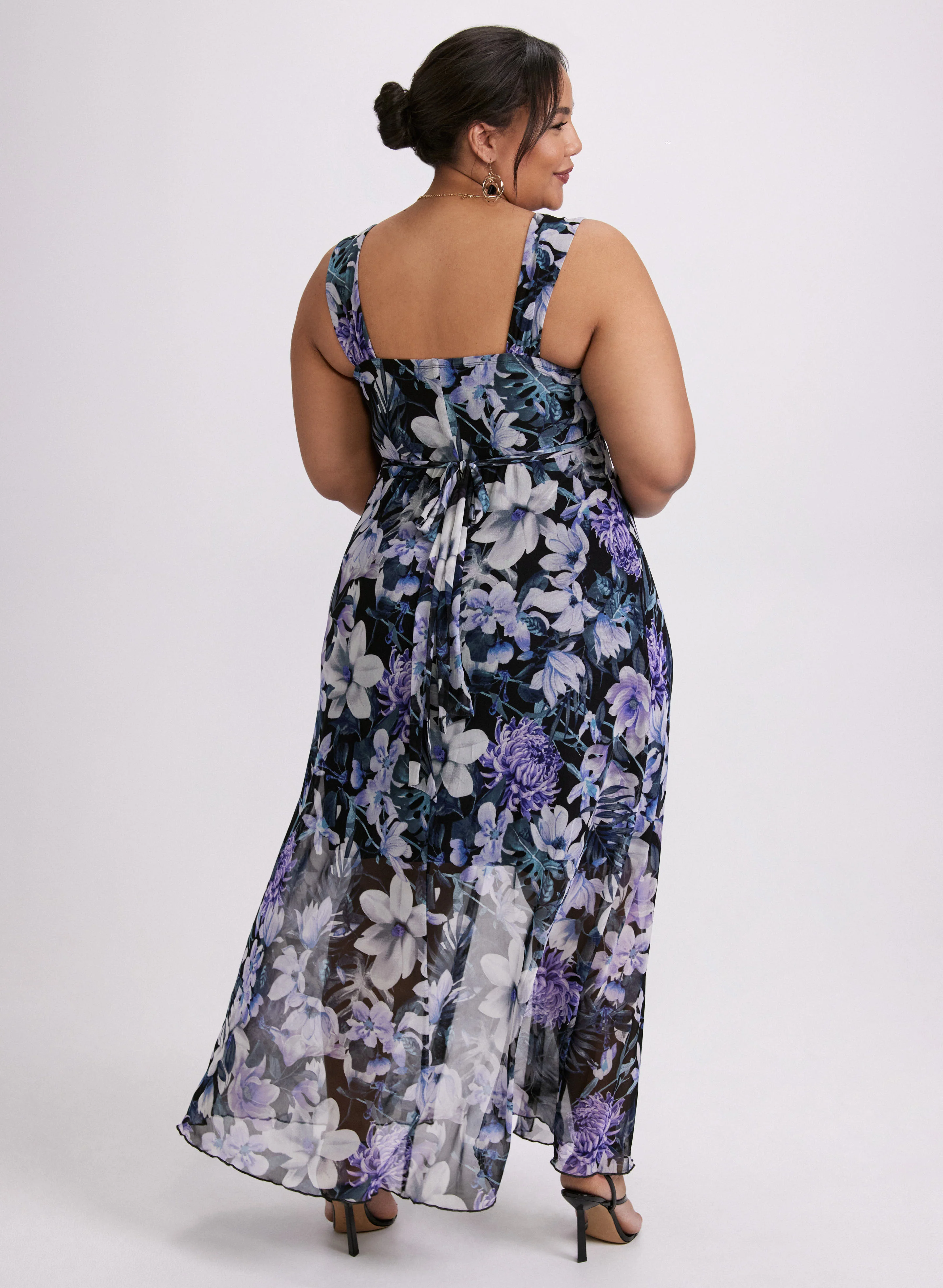 Floral Mesh Dress - Image 3