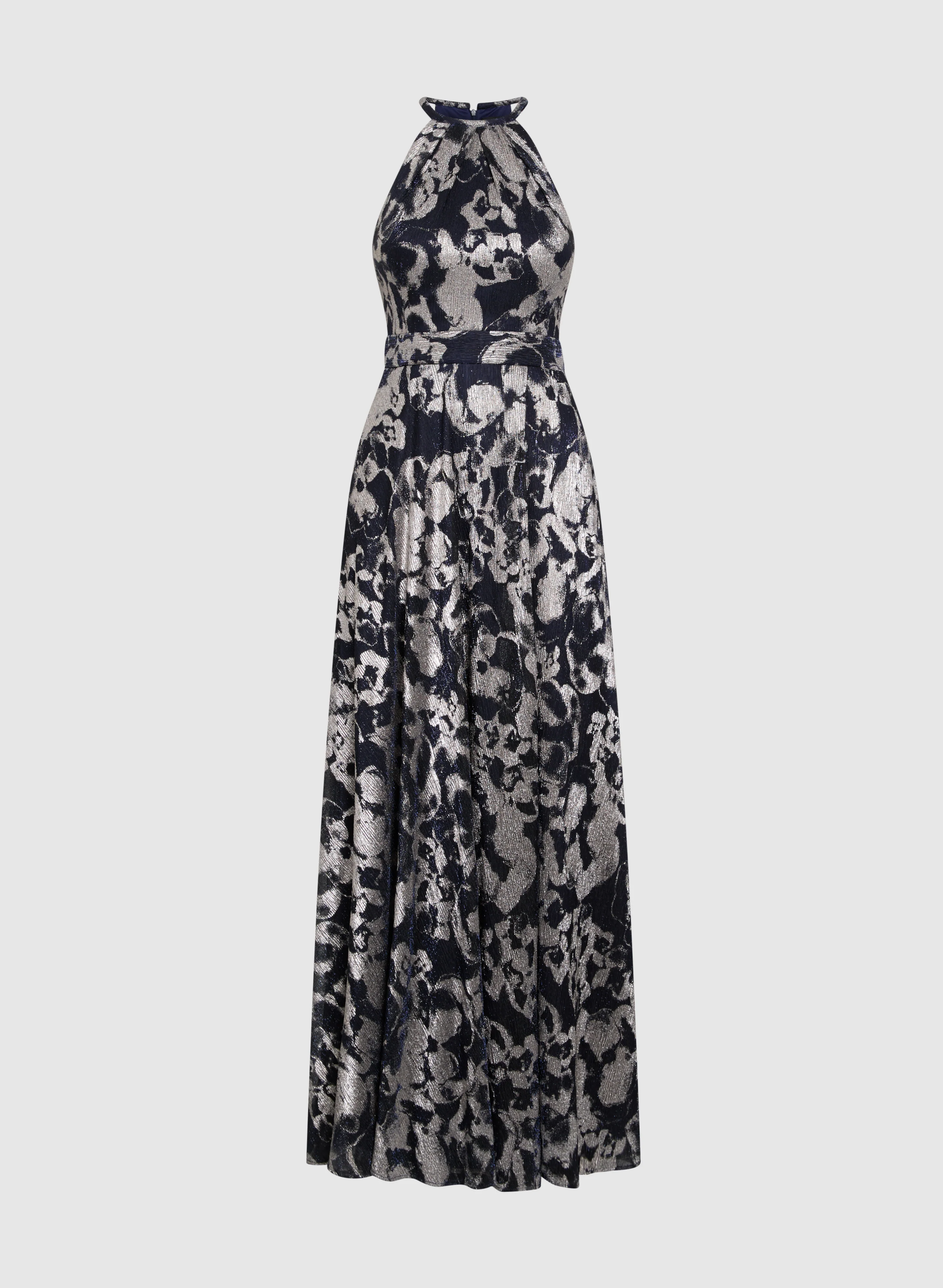 Floral Metallic Dress - Image 6