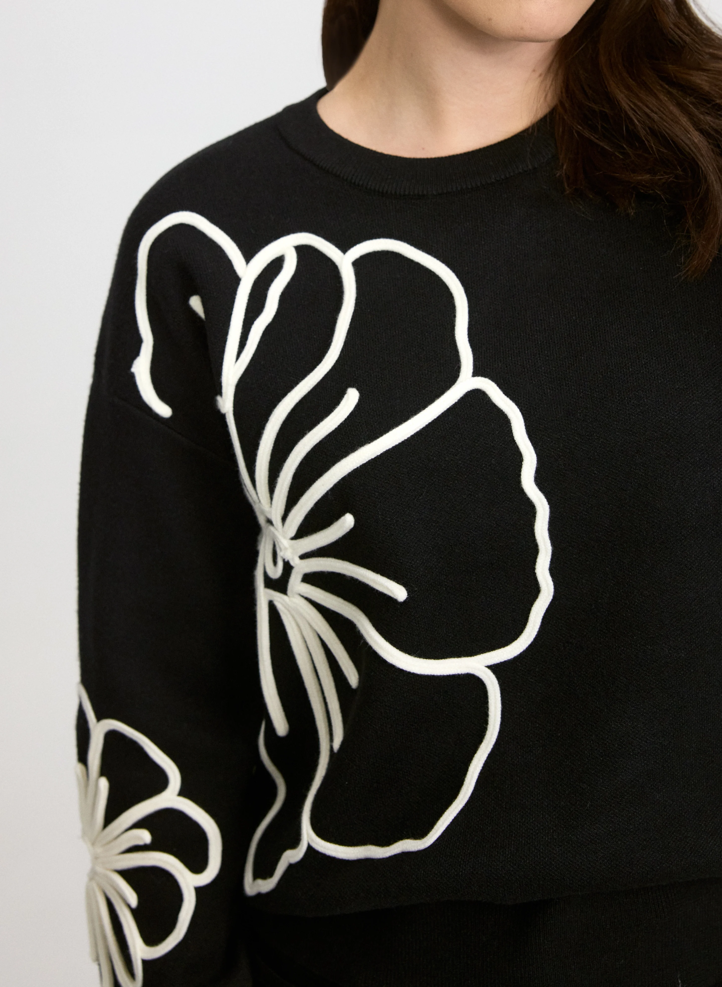 Floral Motif Sweater - Image 5