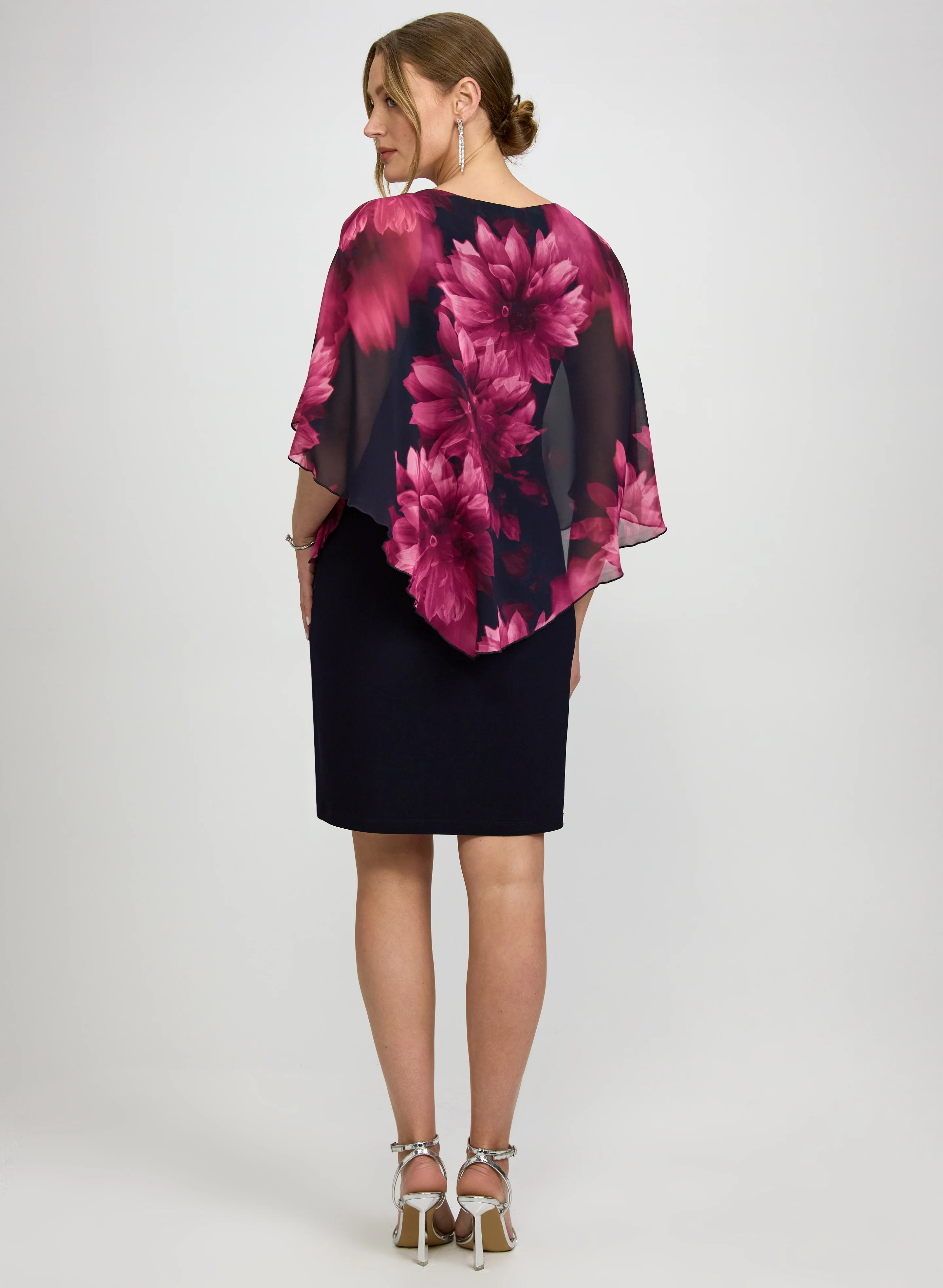 Floral Overlay Dress - Image 3