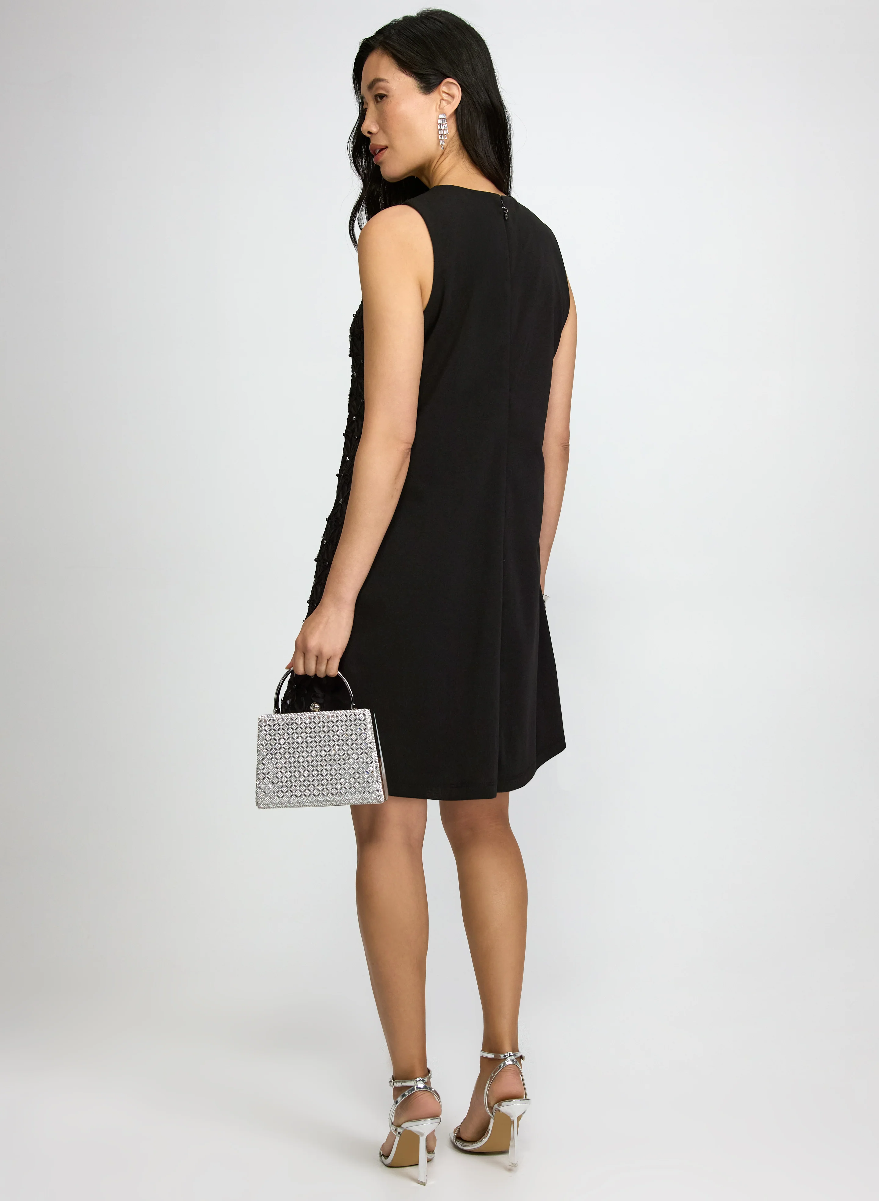 Floral Pattern & Rhinestone Dress - Image 3