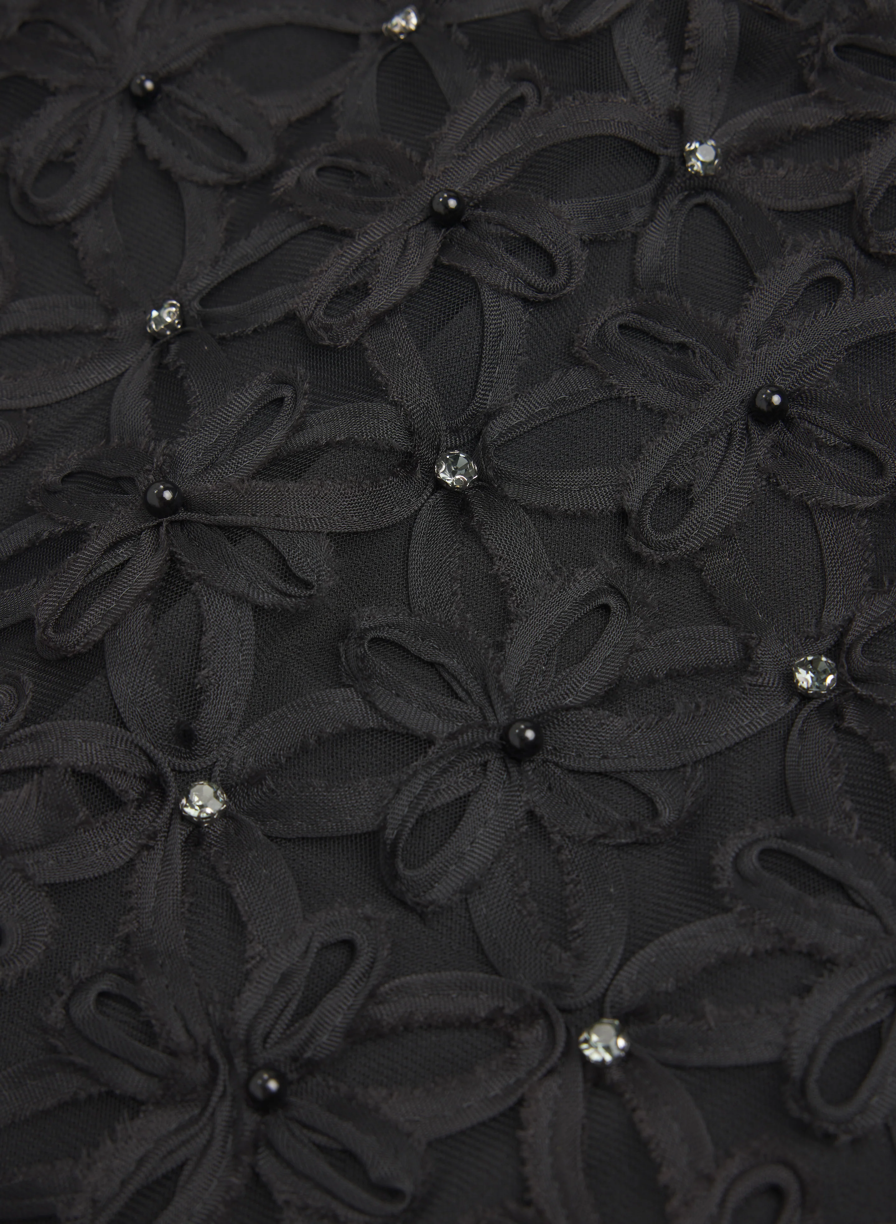 Floral Pattern & Rhinestone Dress - Image 7
