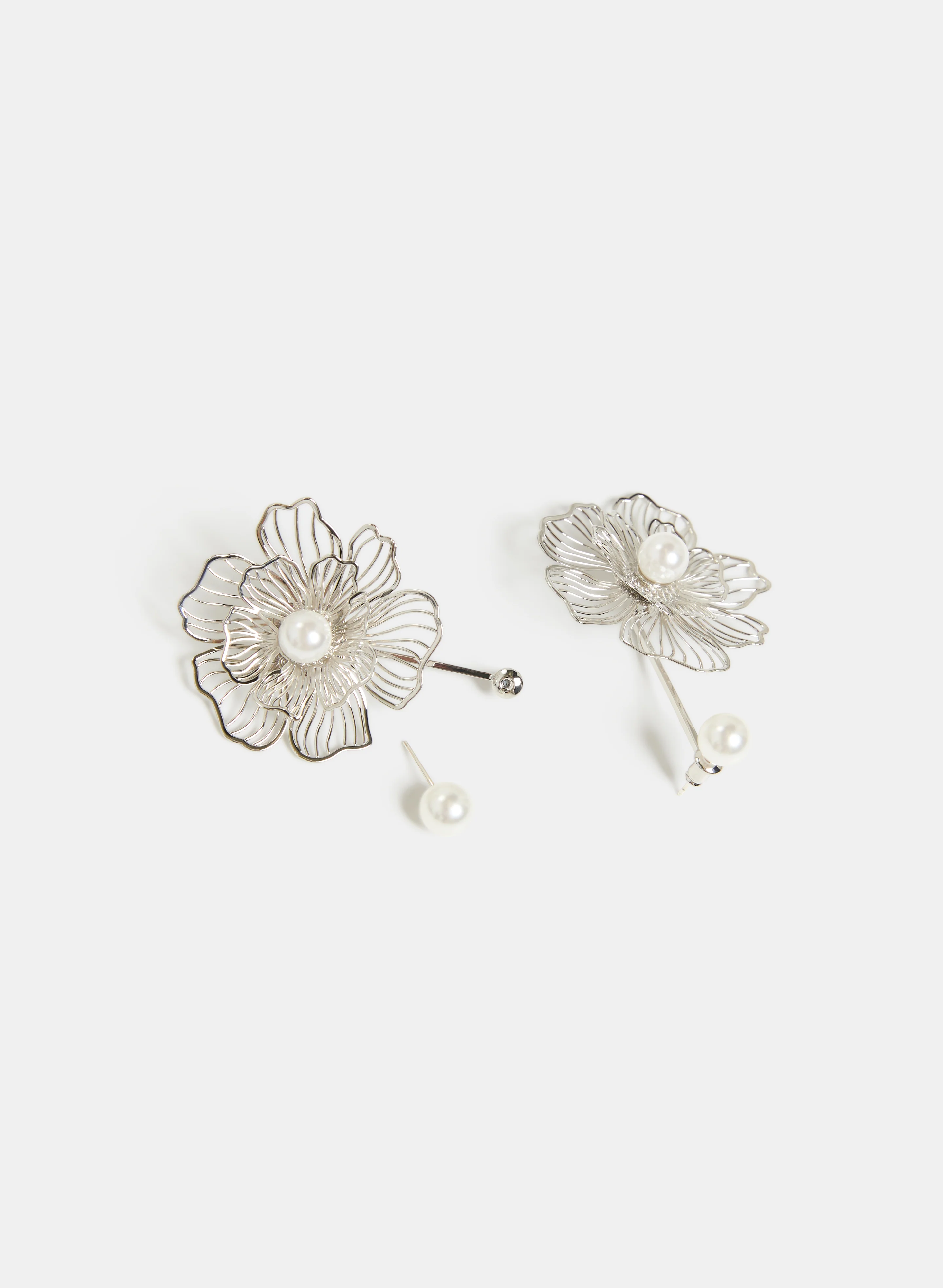 Floral & Pearl Earrings - Image 3