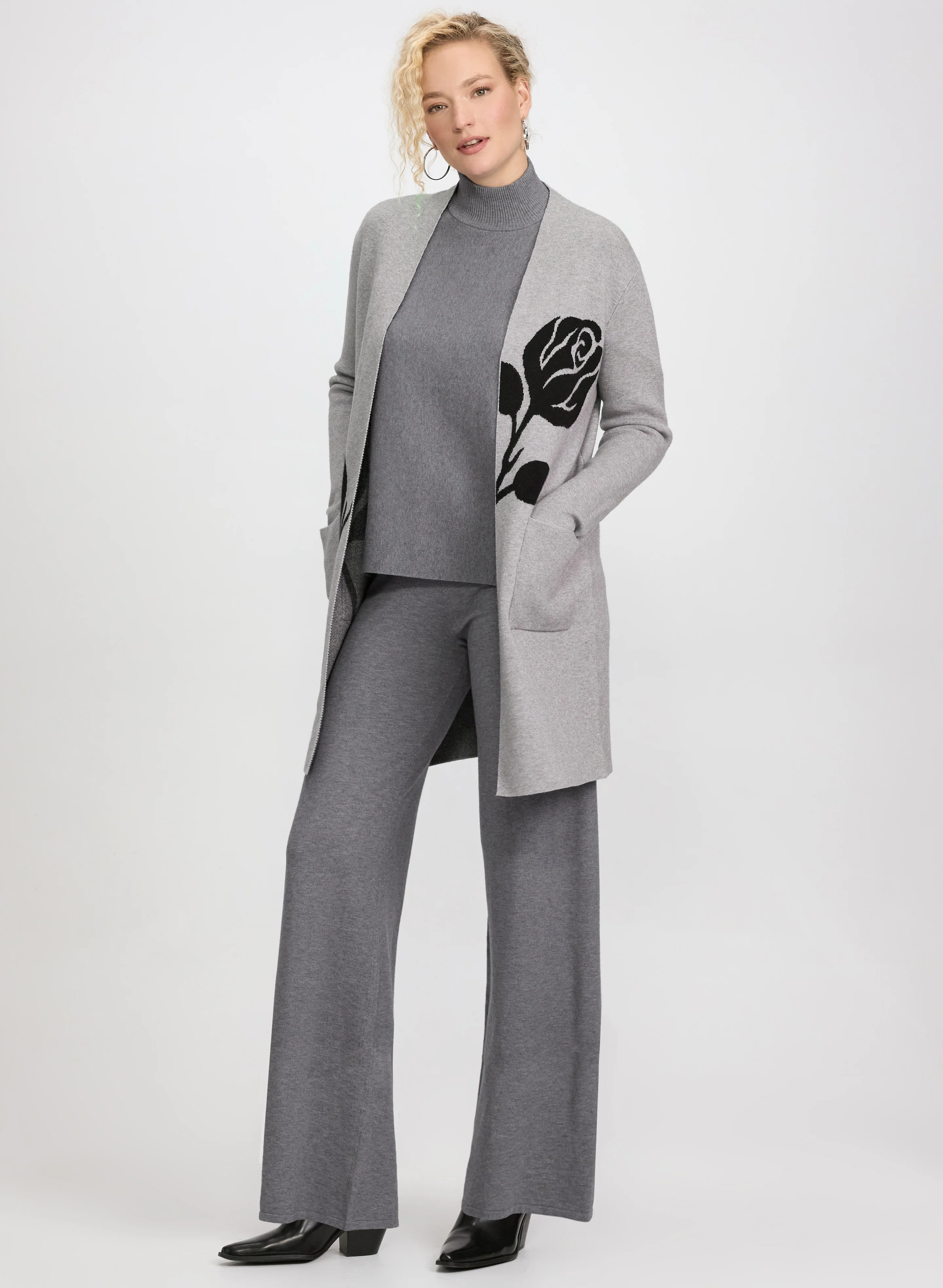 Floral Placement Print Cardigan - Image 3