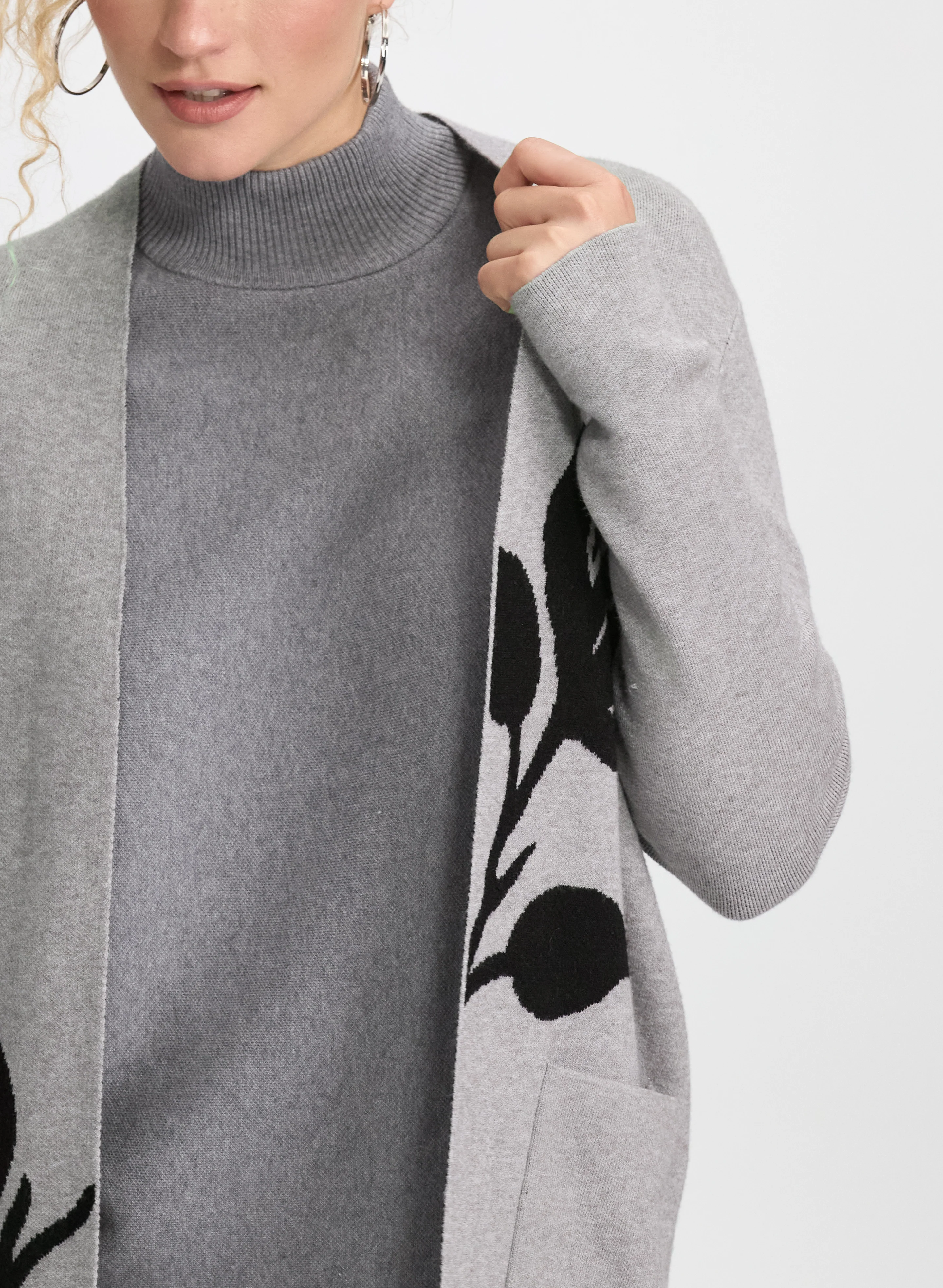 Floral Placement Print Cardigan - Image 4