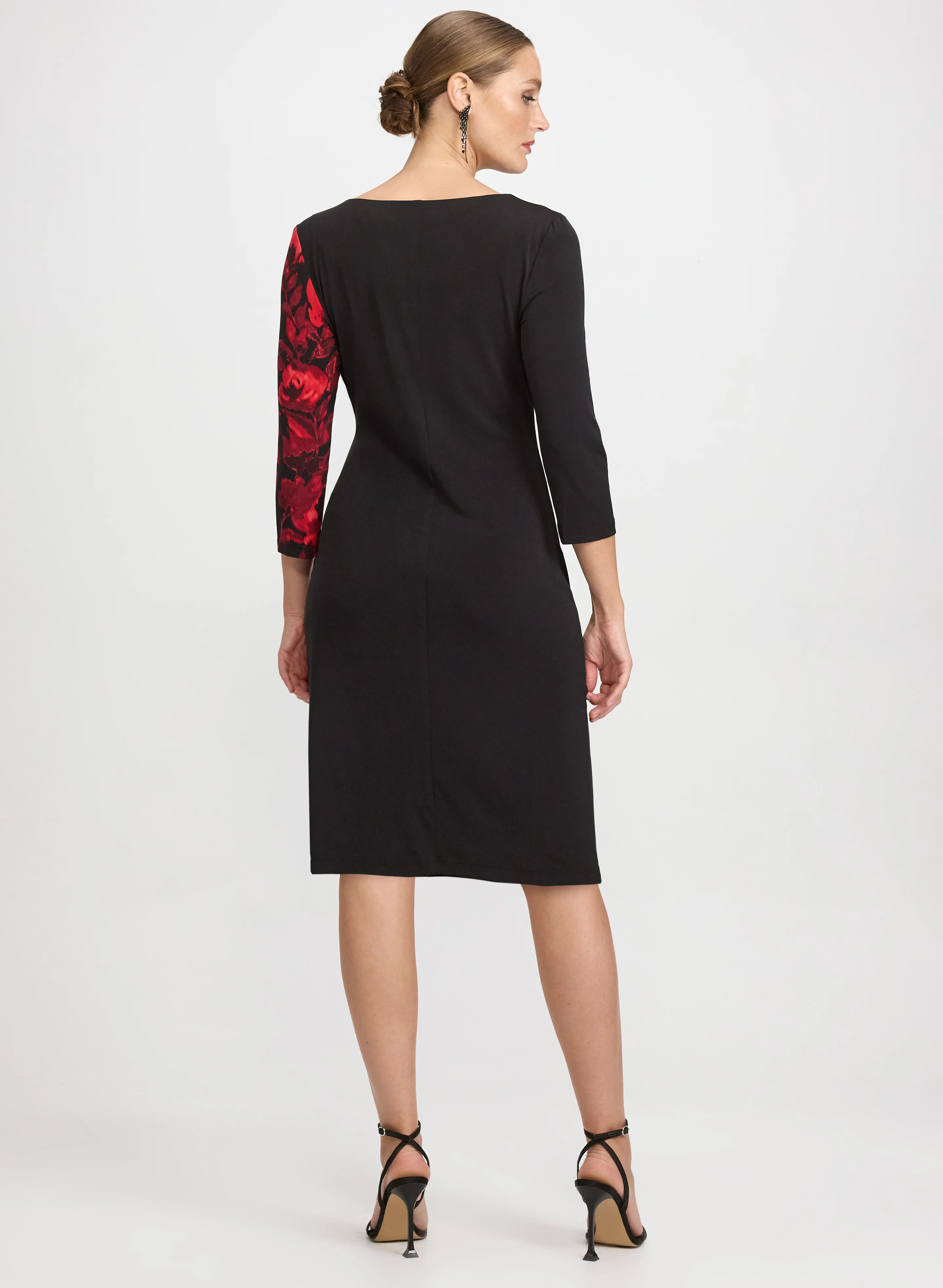 Floral Placement Print Dress - Image 3