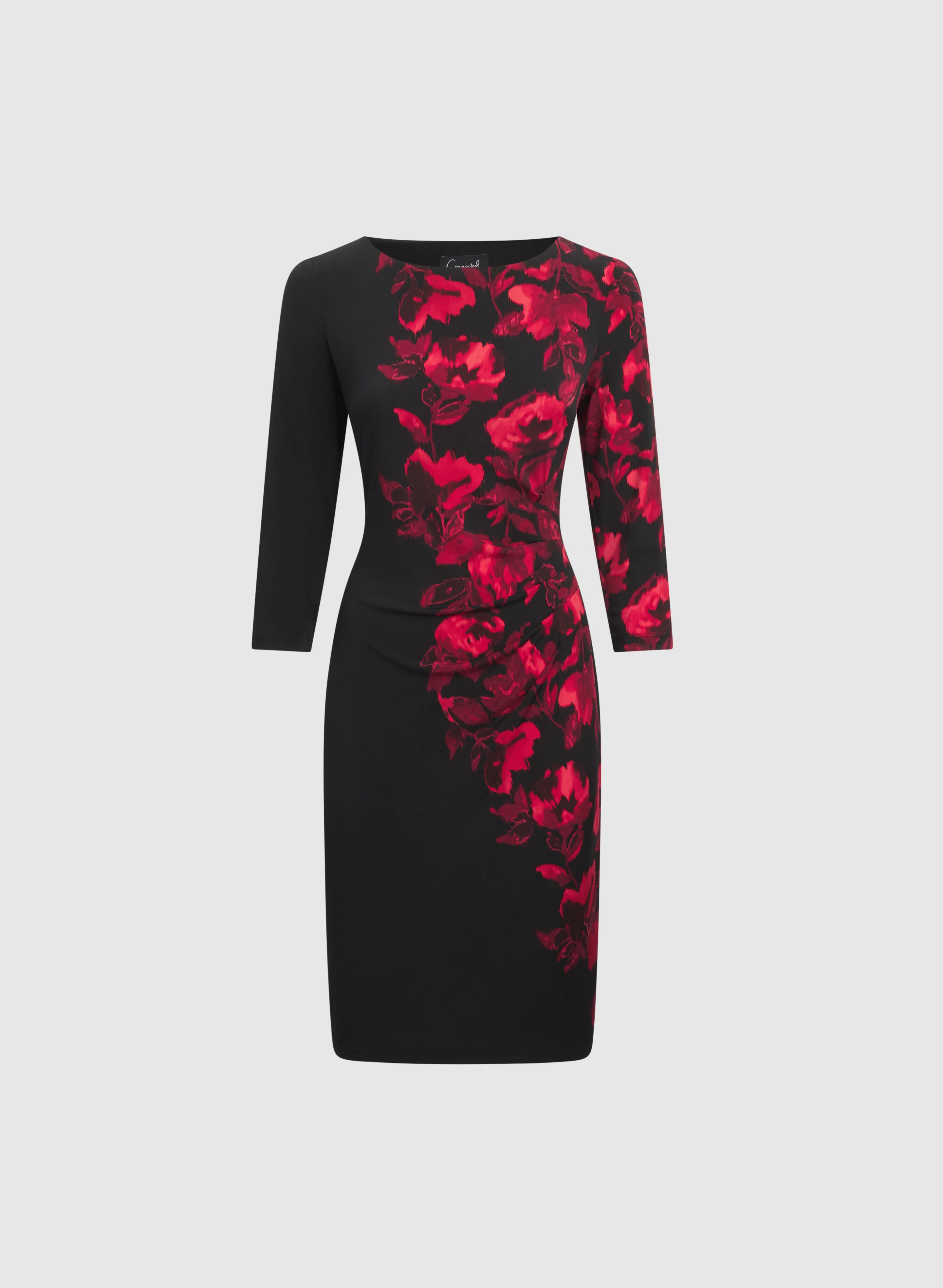 Floral Placement Print Dress - Image 6