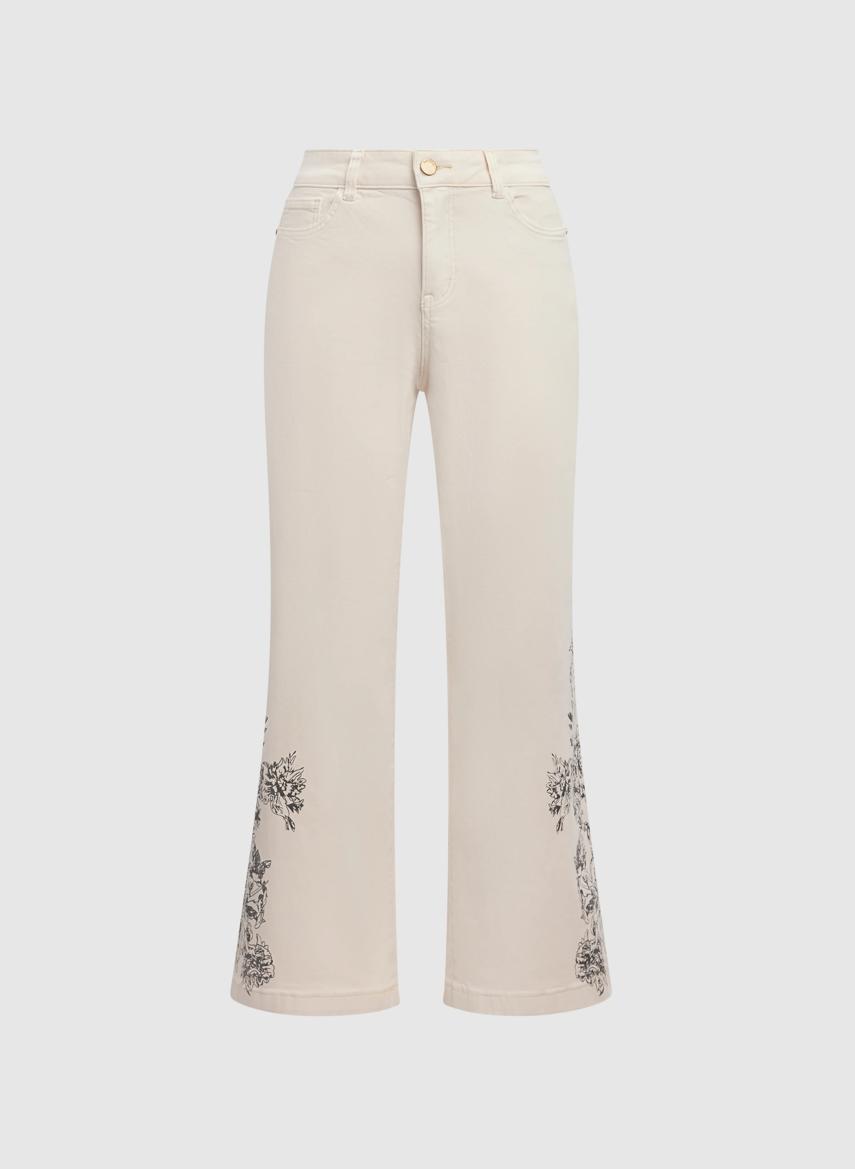 Floral Placement Print Jeans - Image 6
