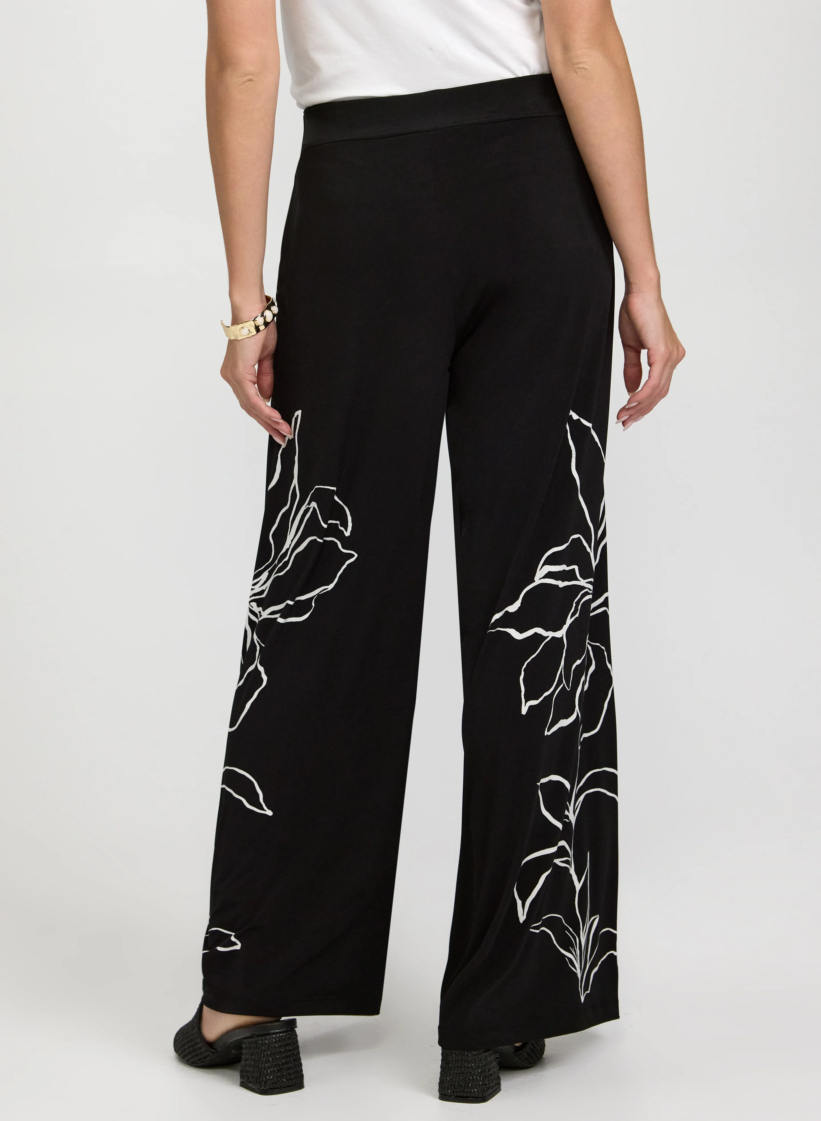 Floral Placement Print Pants - Image 2