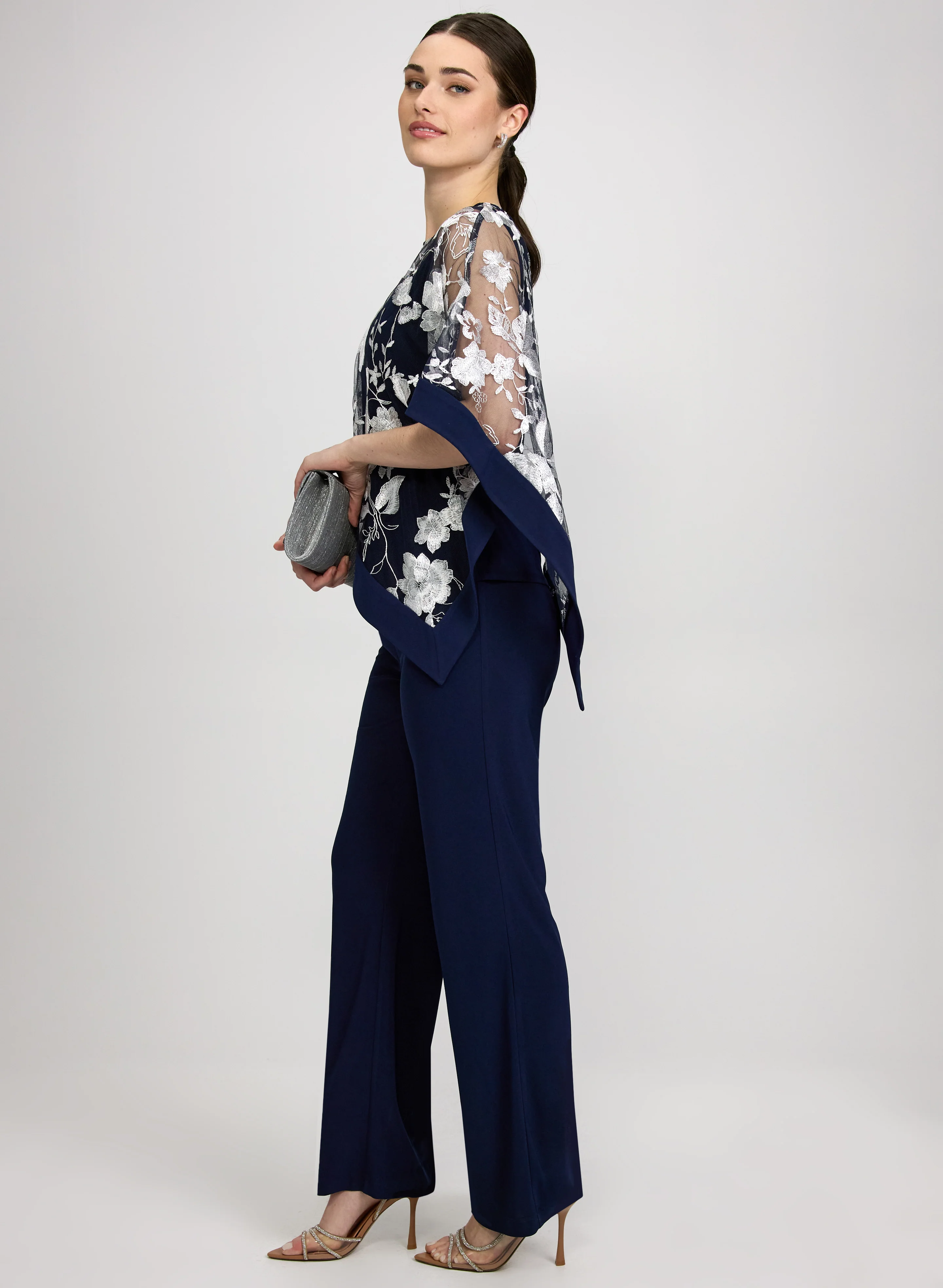 Floral Poncho & Pants Set - Image 2