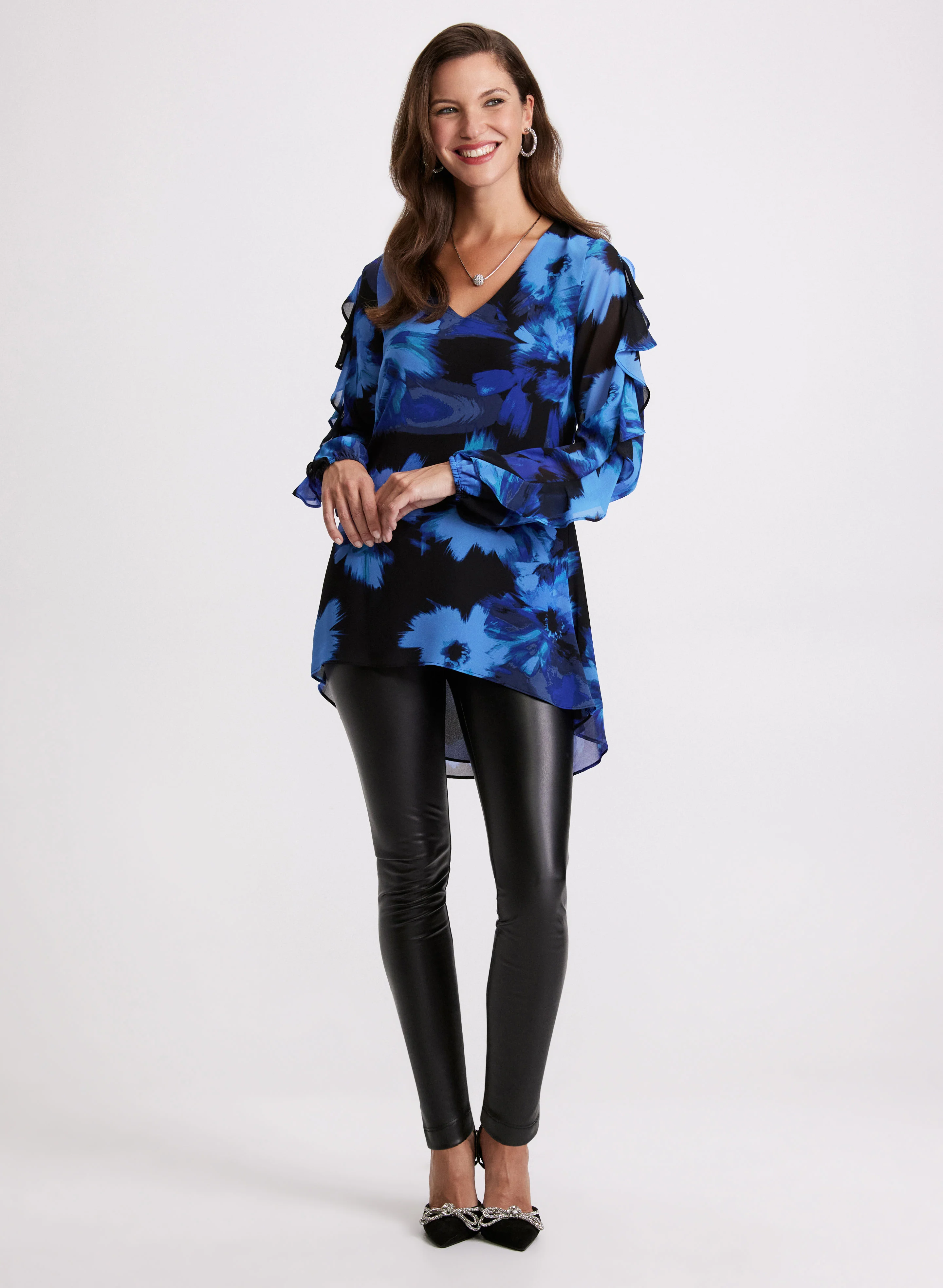 Floral Print Chiffon Blouse - Image 2