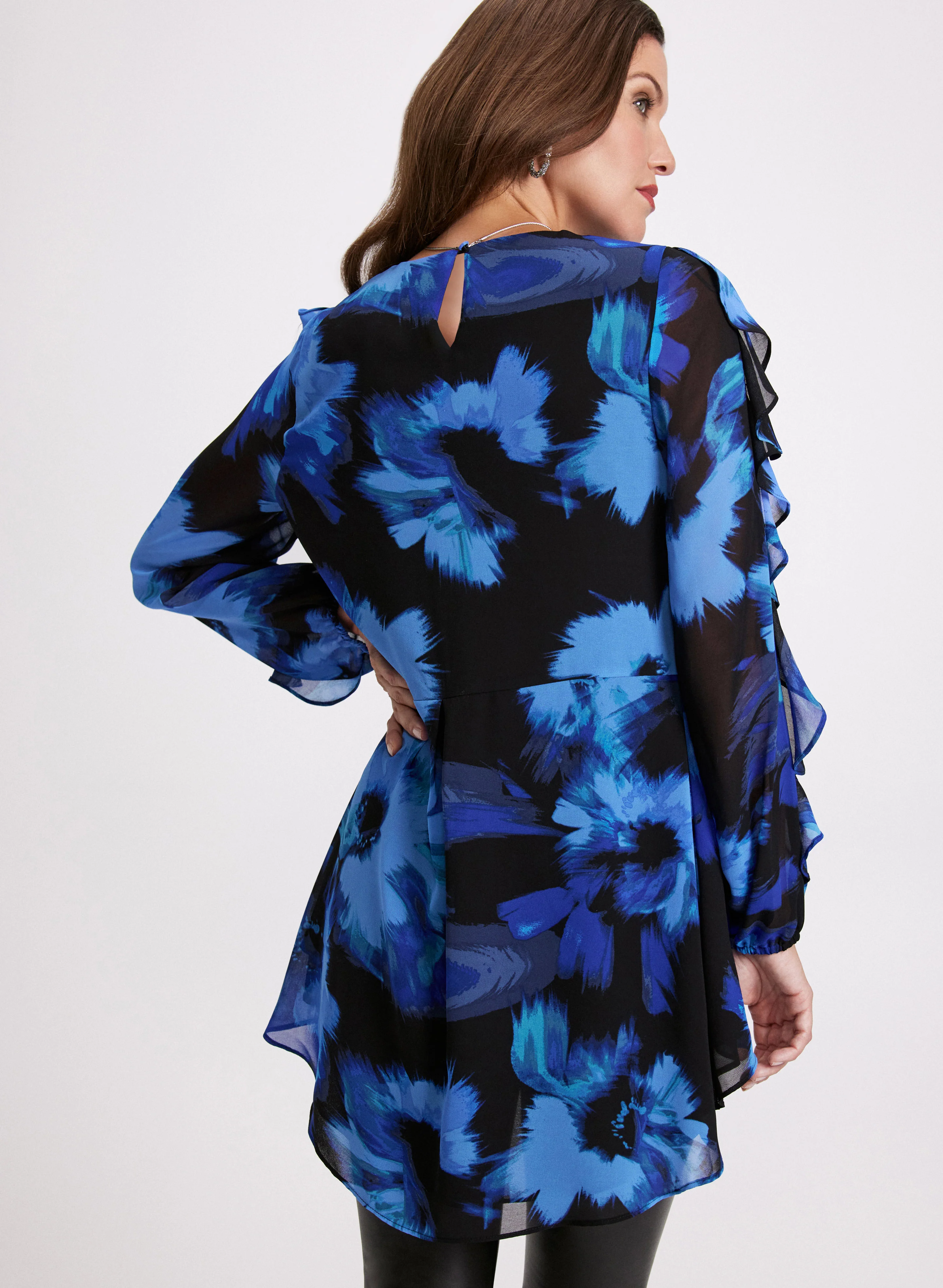 Floral Print Chiffon Blouse - Image 4
