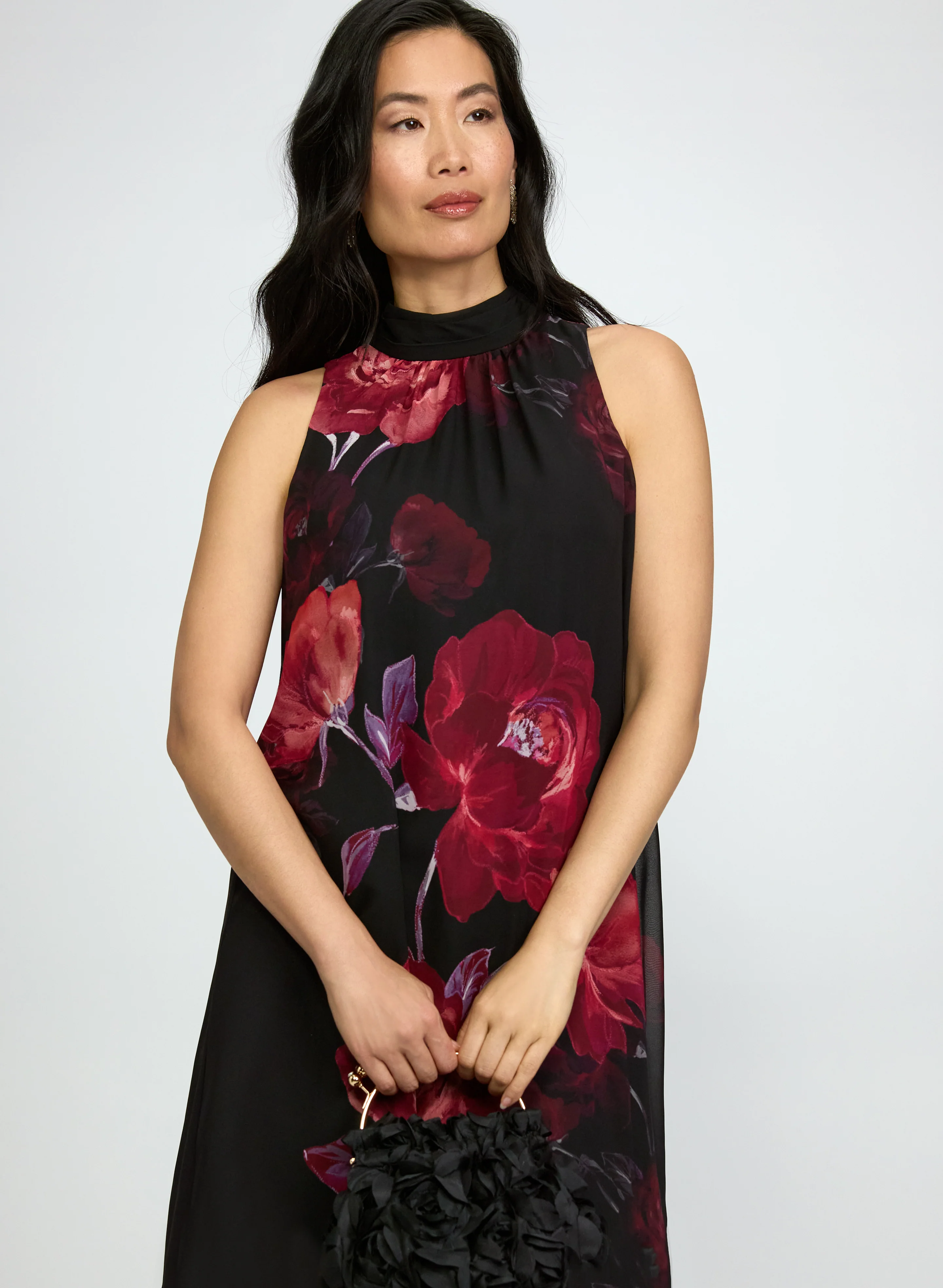 Floral Print Chiffon Dress - Image 4