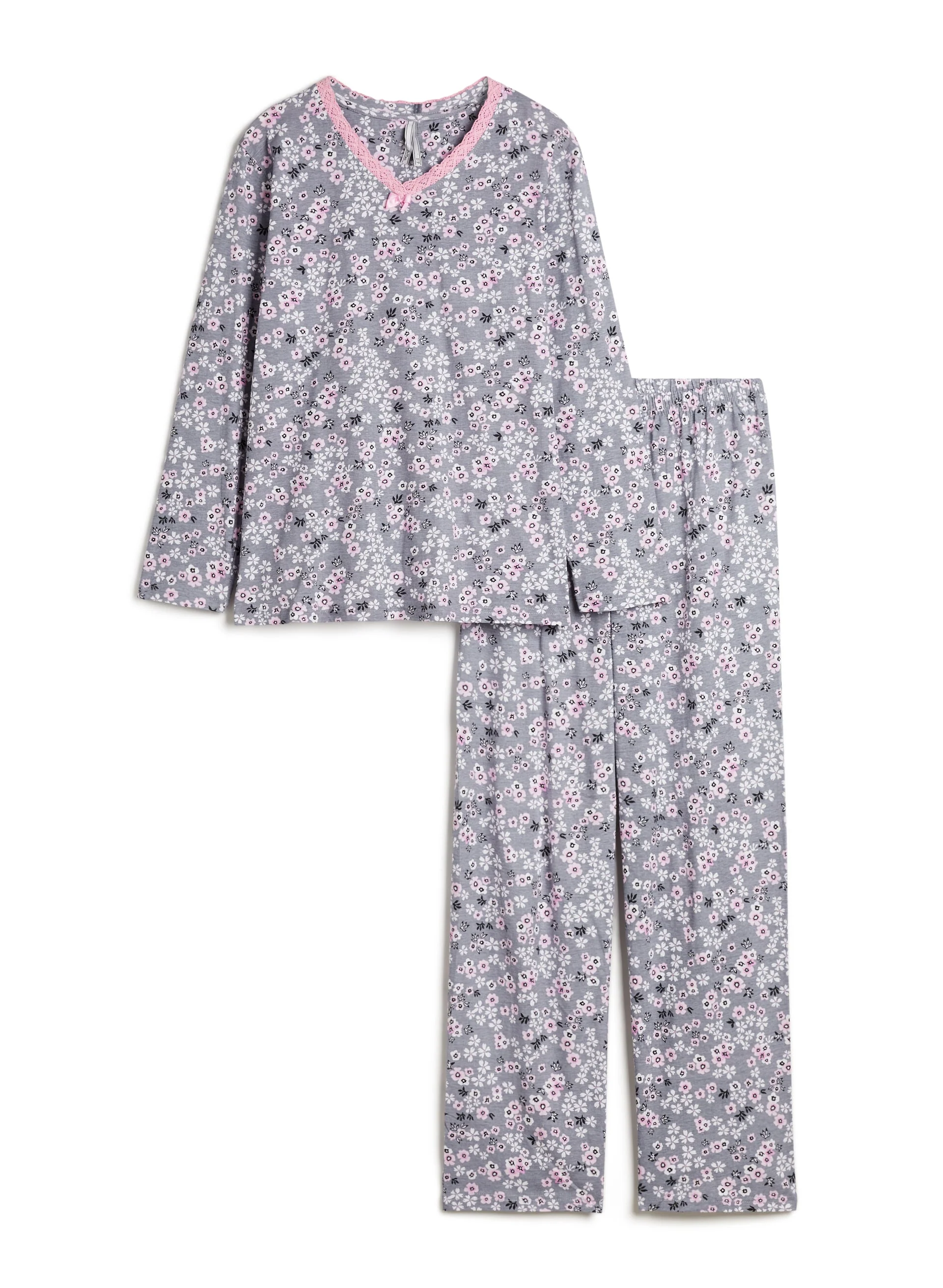 Floral Print Cotton Pyjama Set - Image 3
