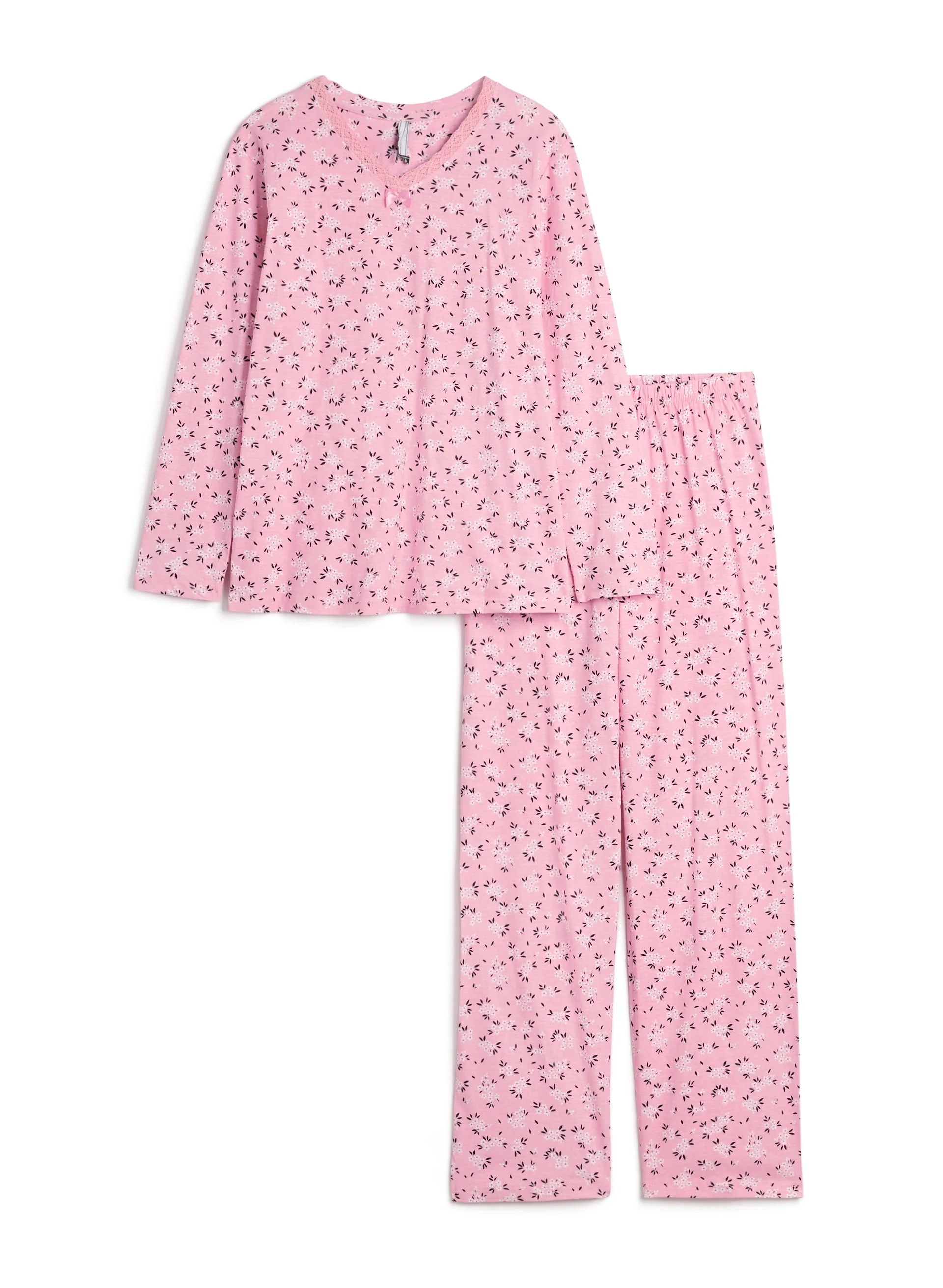 Floral Print Cotton Pyjama Set - Image 3