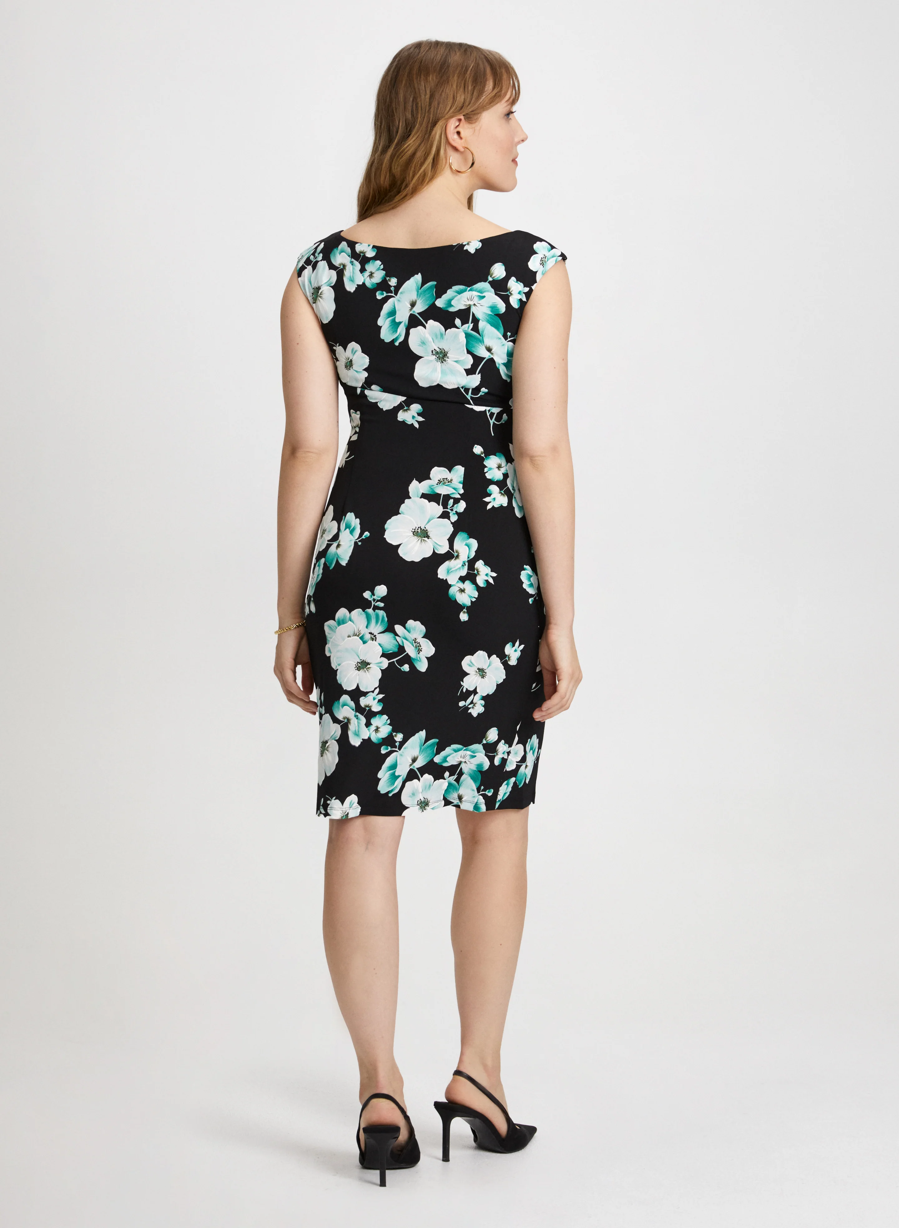 Floral Print Gathered Dress - Image 2