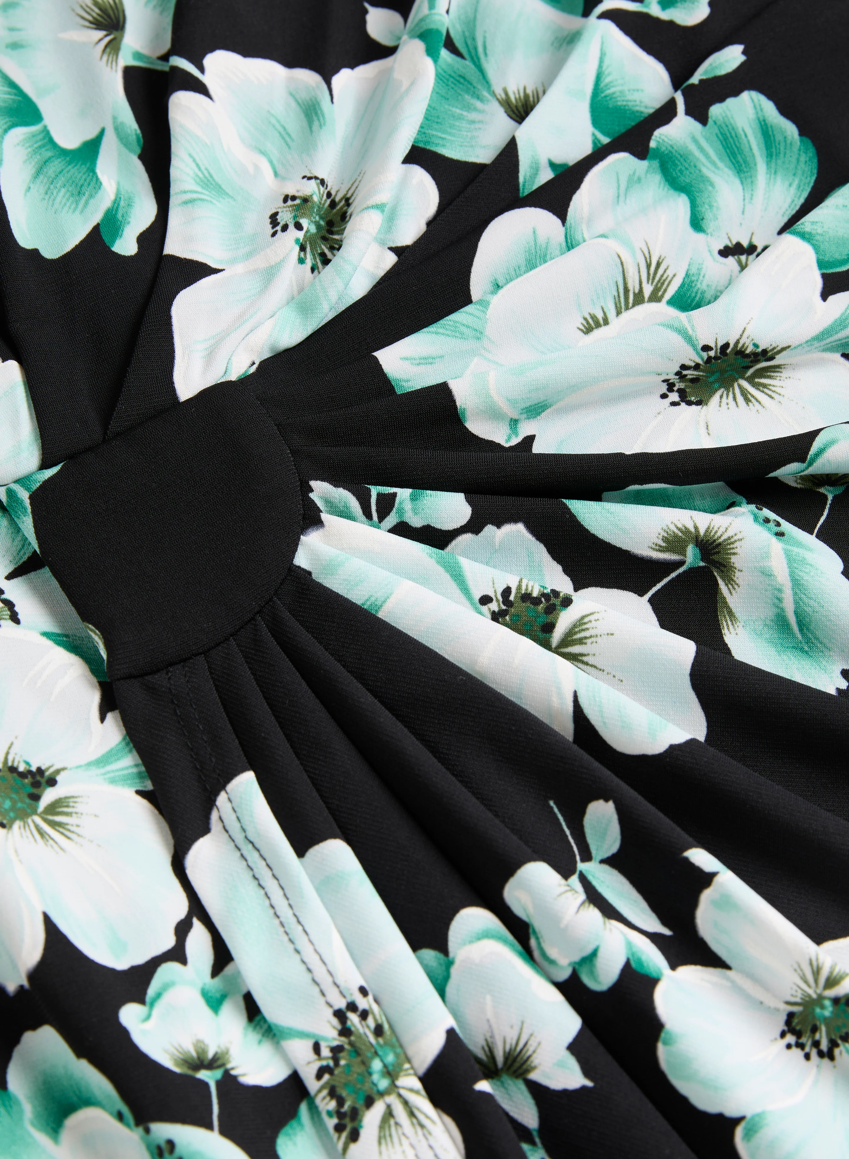 Floral Print Gathered Dress - Image 7
