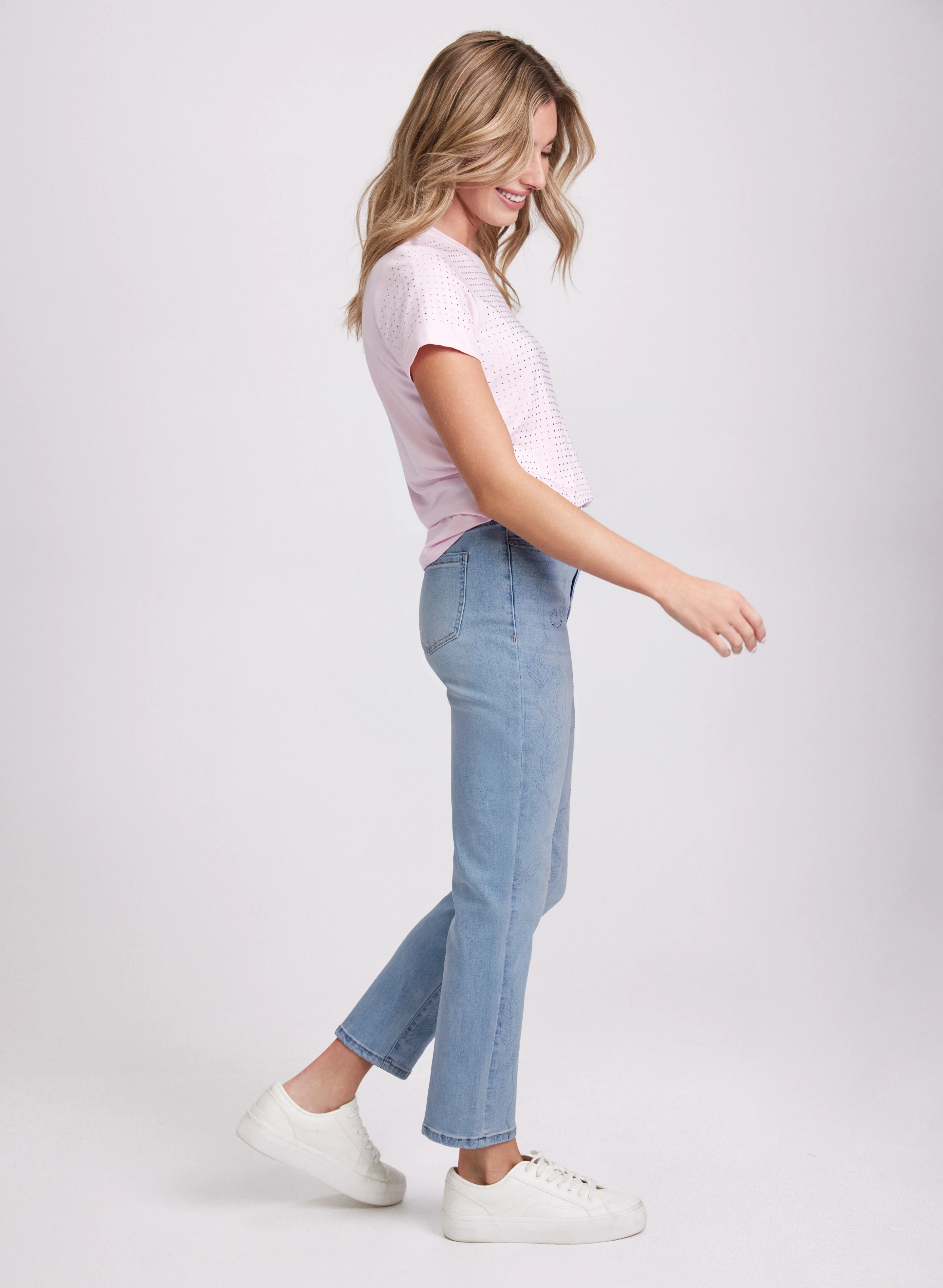 Sketch Floral Straight-Leg Jeans - Image 6
