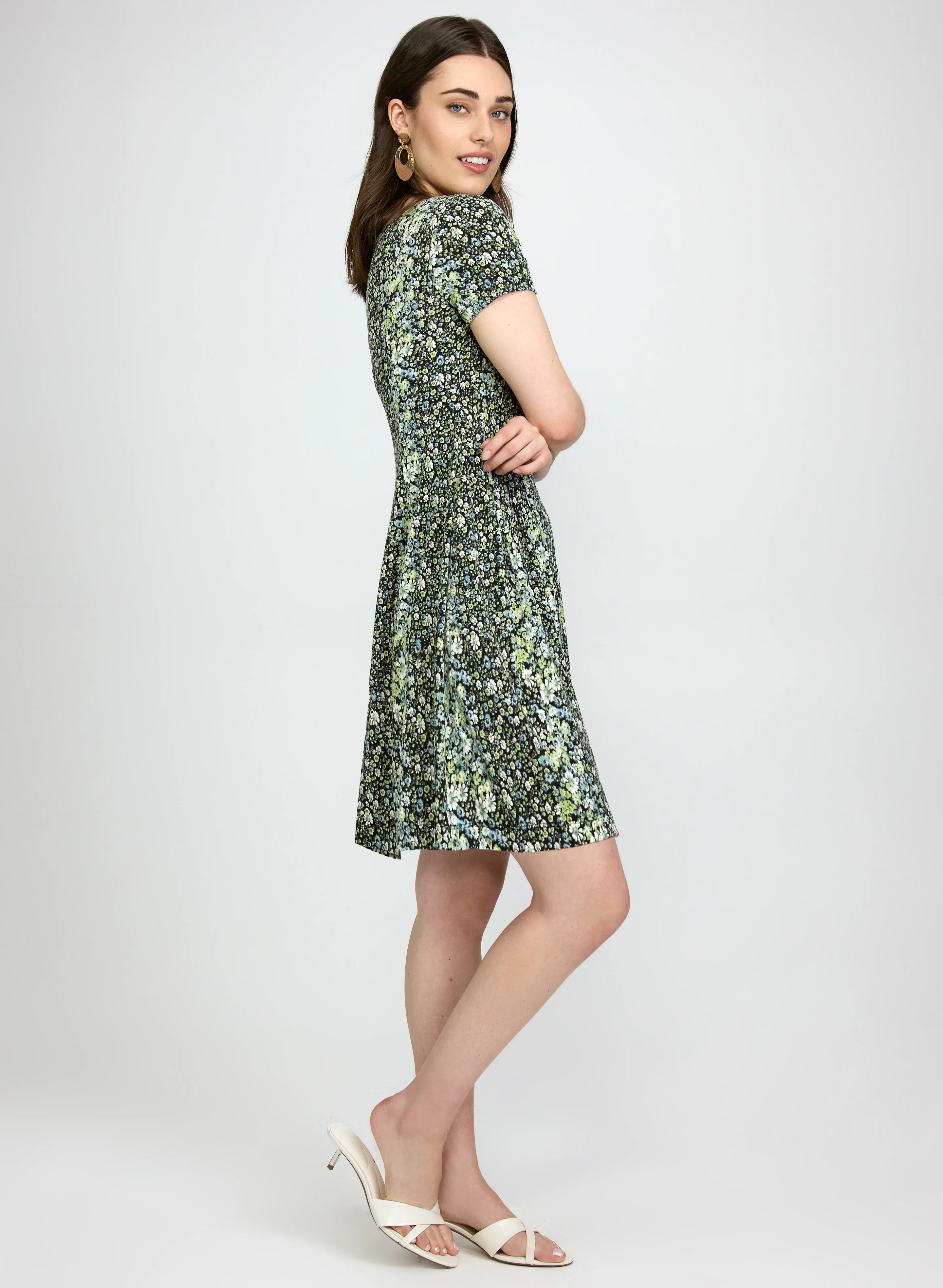 Floral Print Jersey Dress - Image 2
