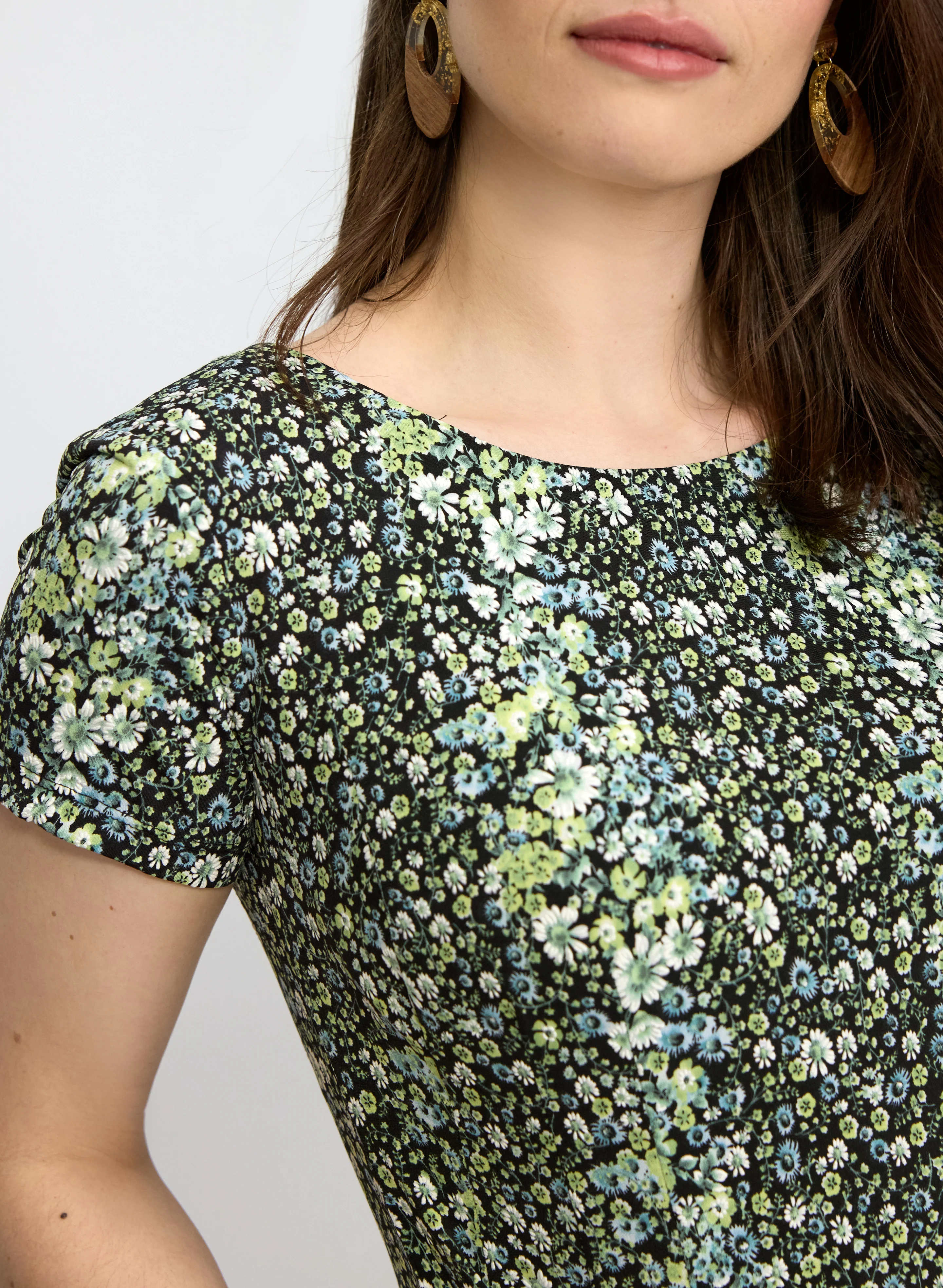 Floral Print Jersey Dress - Image 5