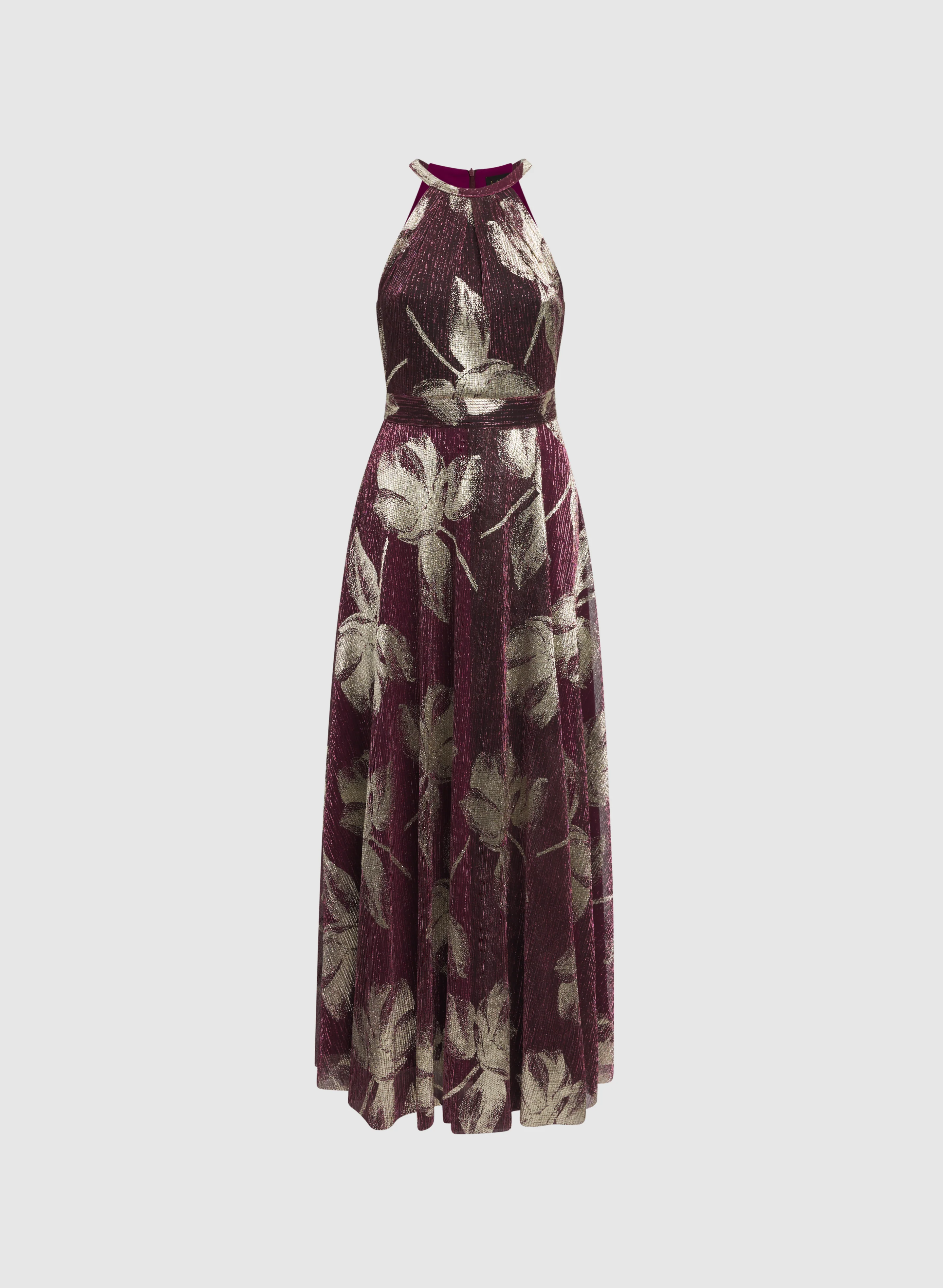 Floral Print Lurex Dress - Image 5