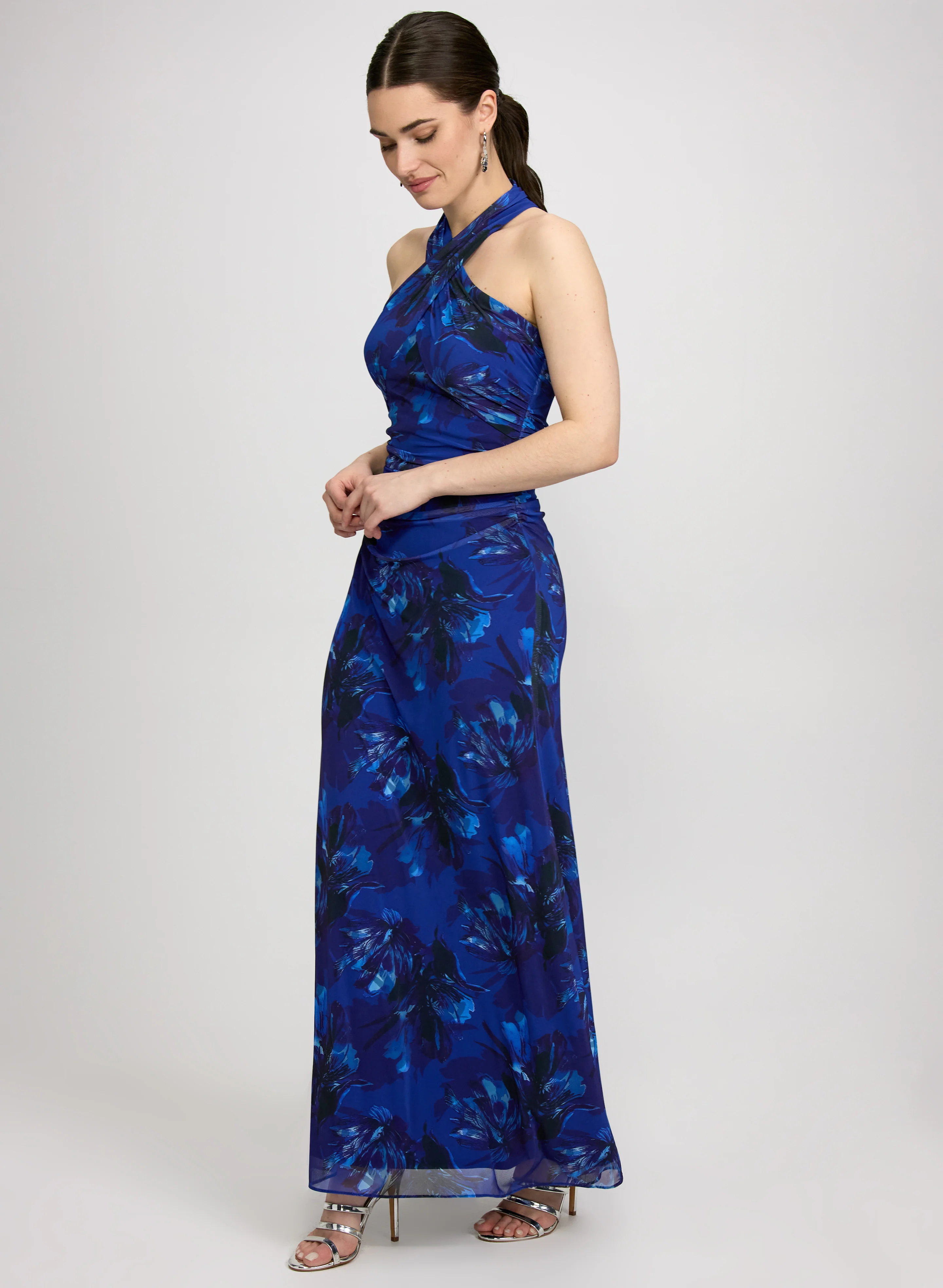 Floral Print Mesh Dress - Image 2